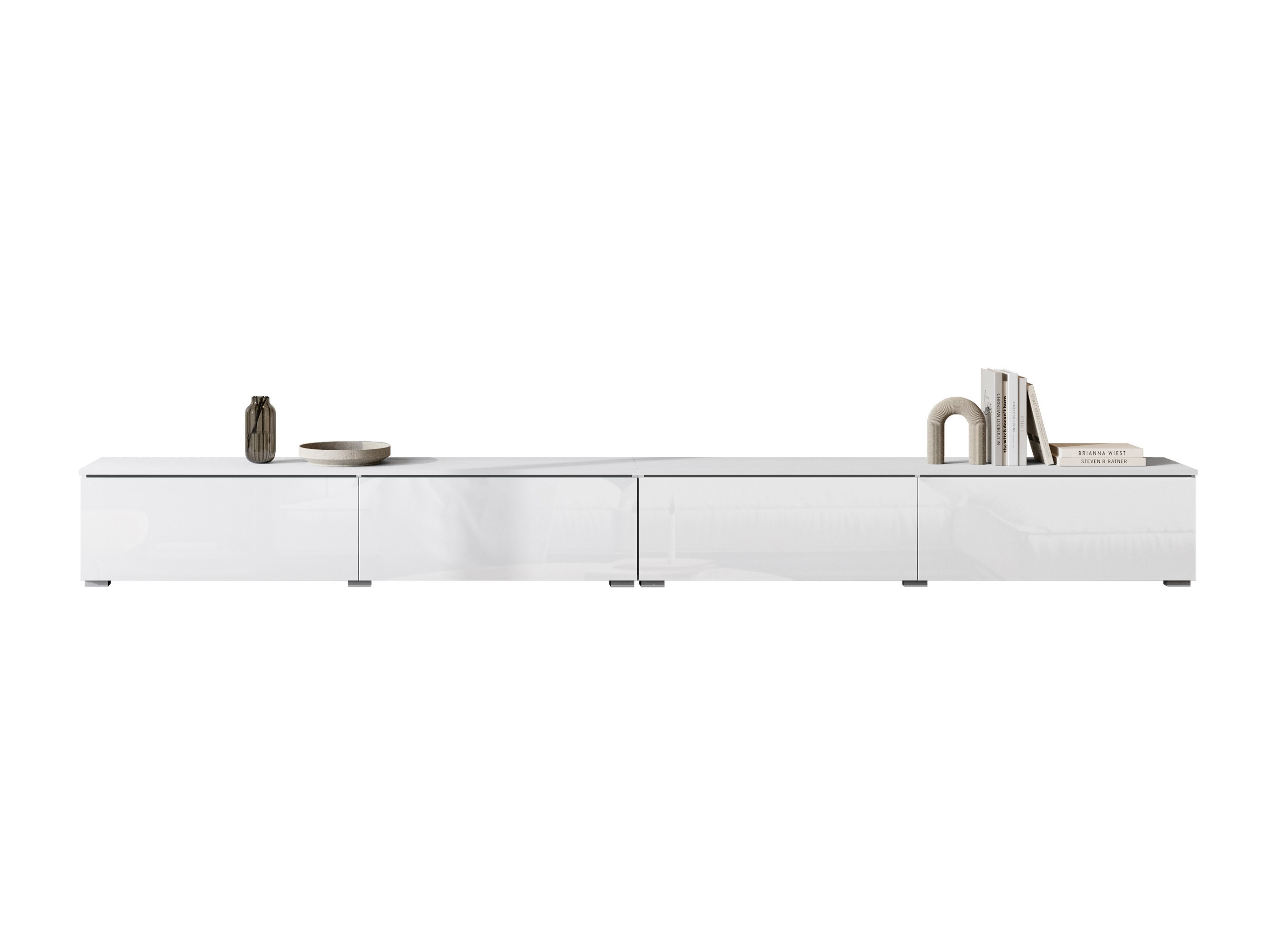 Mobile porta TV Sarasota 199 (Bianco + Bianco lucido)