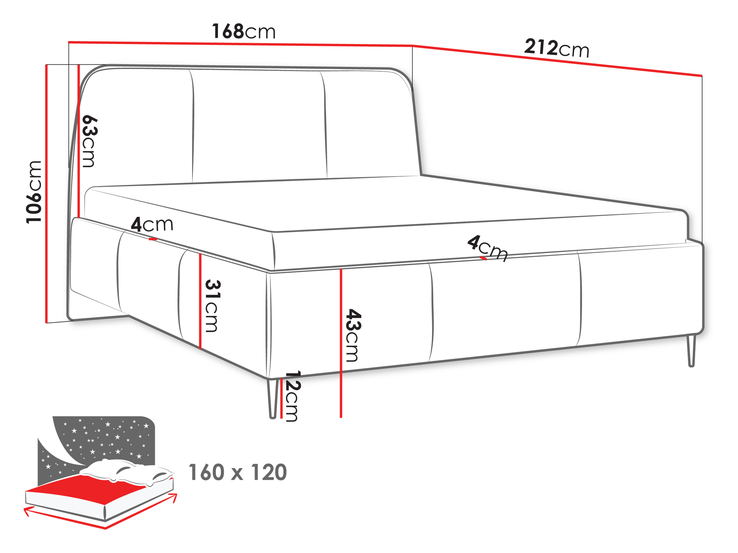 Letto ComfiDream Fragor (Margo 227.04)