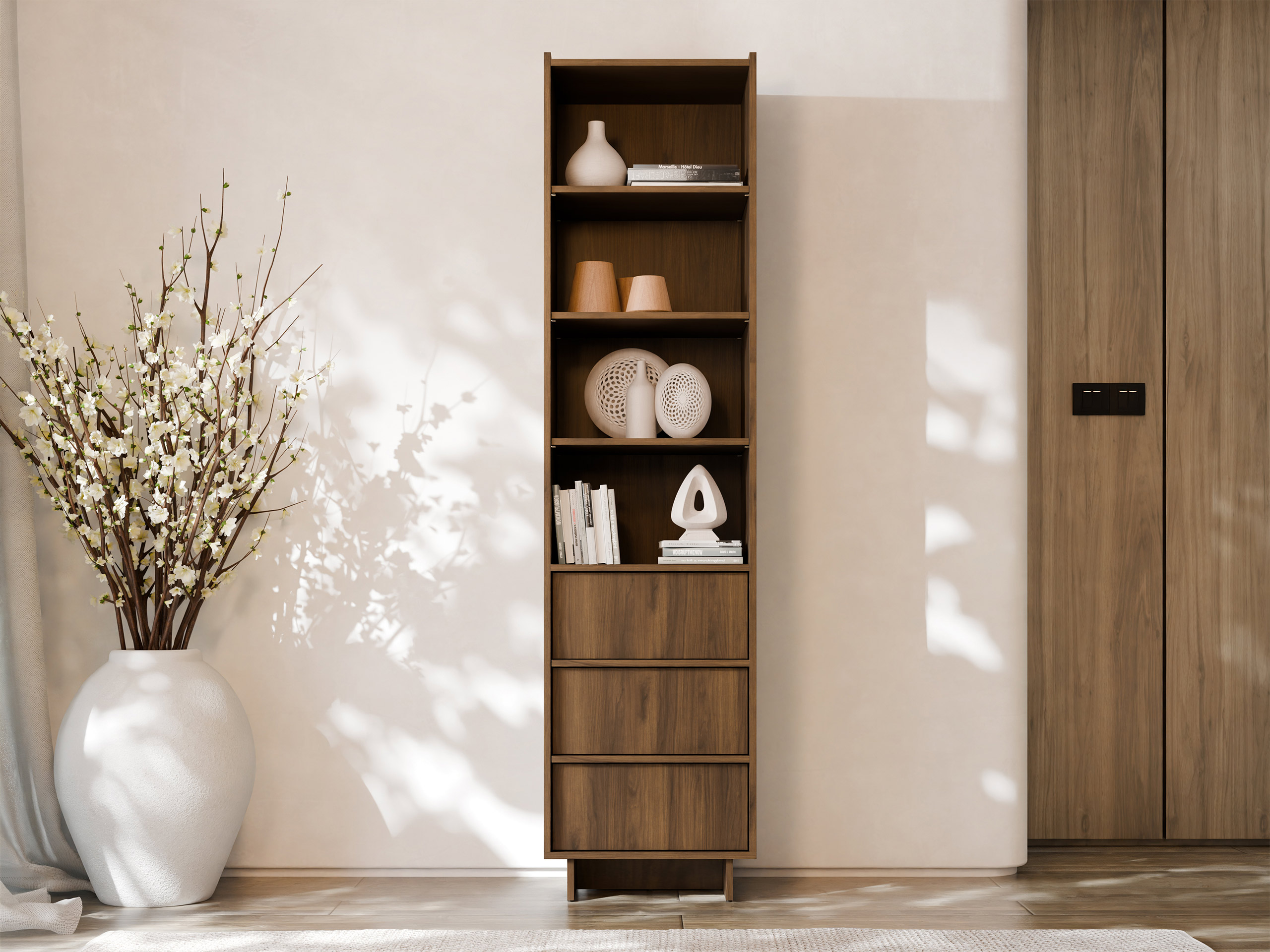 Scaffale Pirum (Noce)