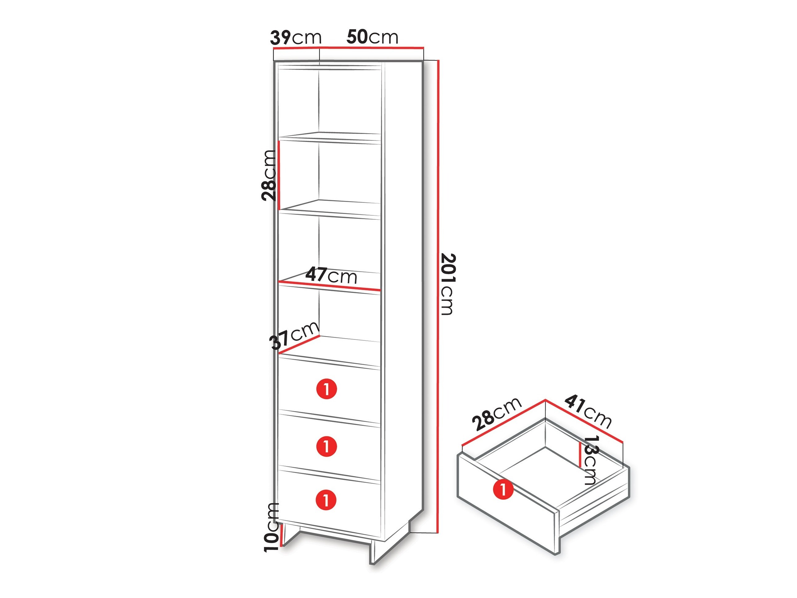 Scaffale Pirum (Noce)