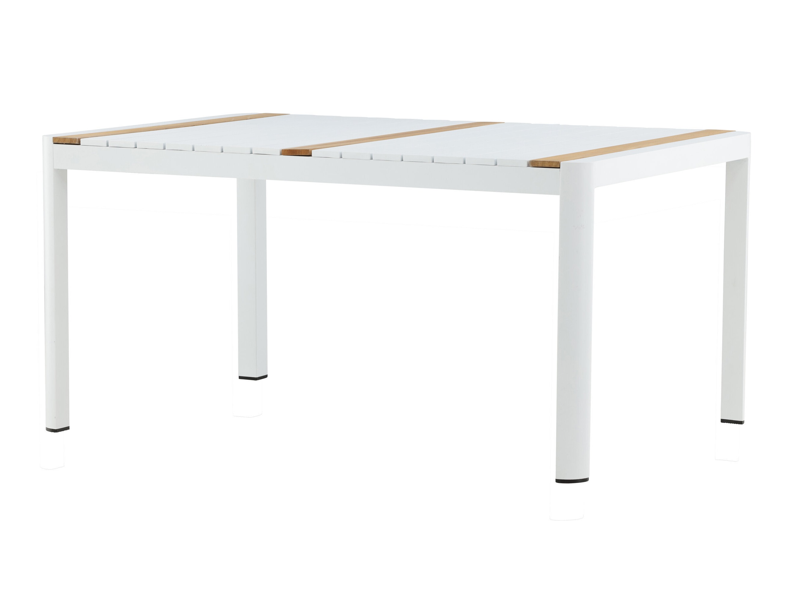 Tavolo e sedie set Dallas 5318 (Bianco + Teak)