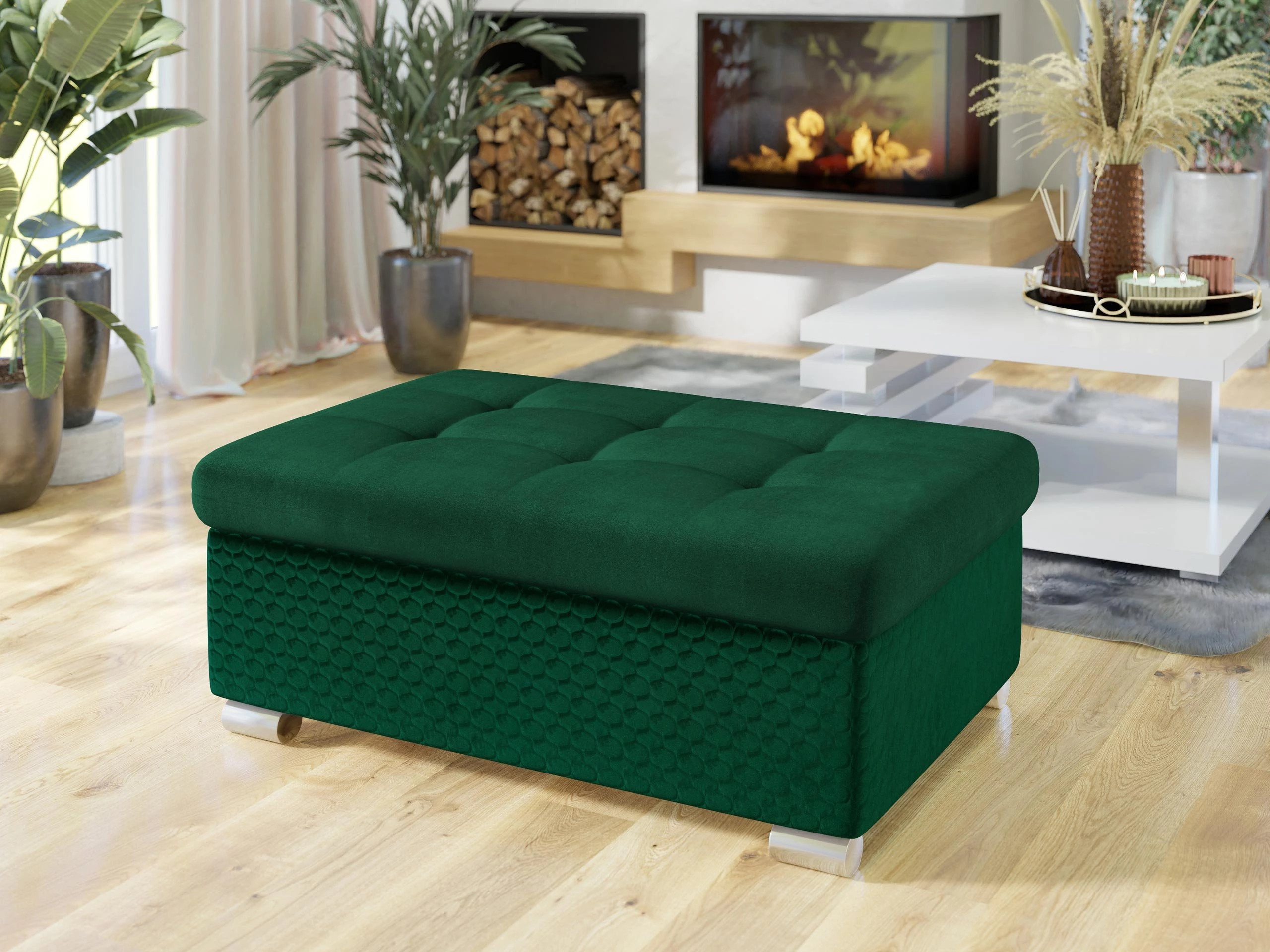 Panca imbottita Comfivo Gemma I (Magic Velvet 2225-151 + Venus Velvet 2941)