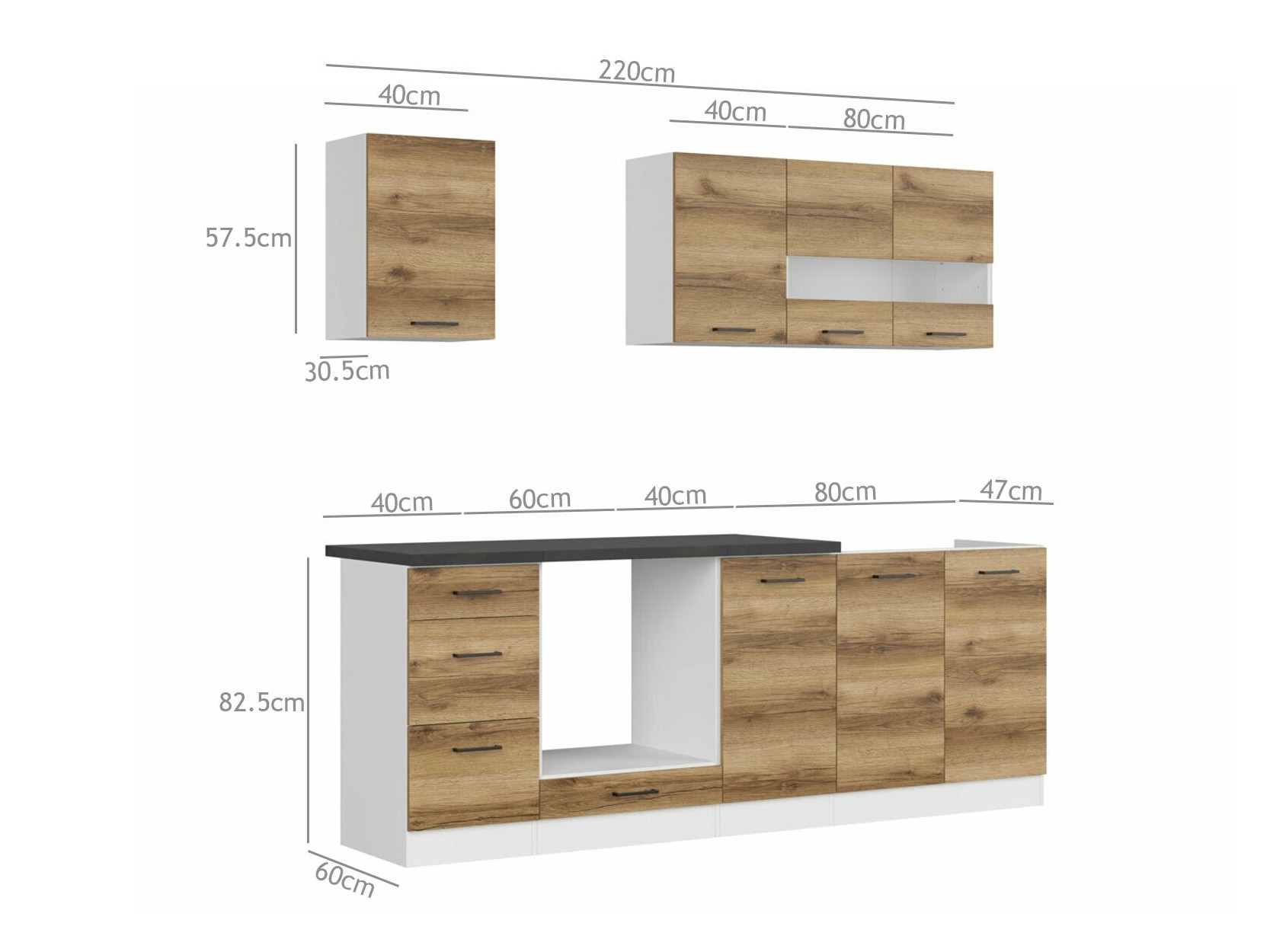 Set da cucina modulare Dela 114