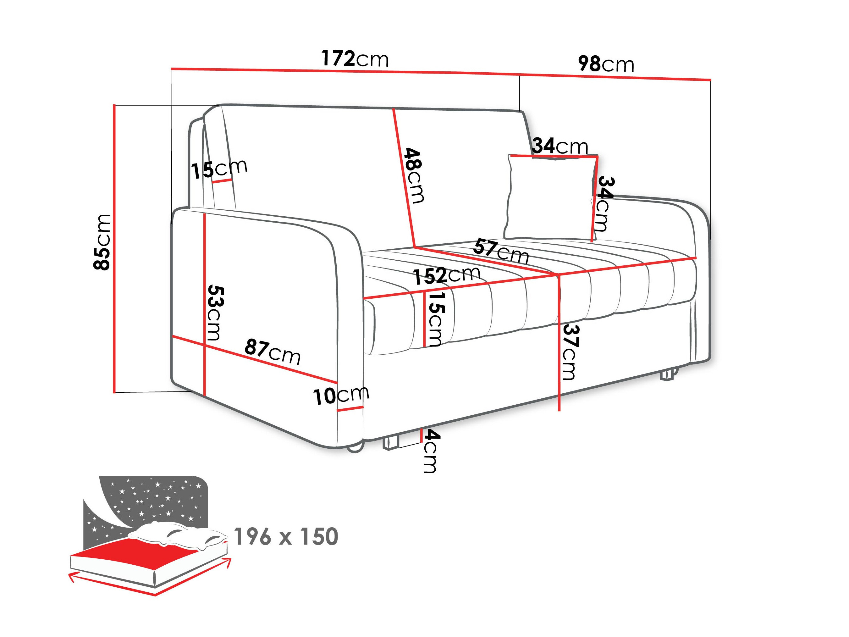 Divano letto Columbus 261 (Polo 872)