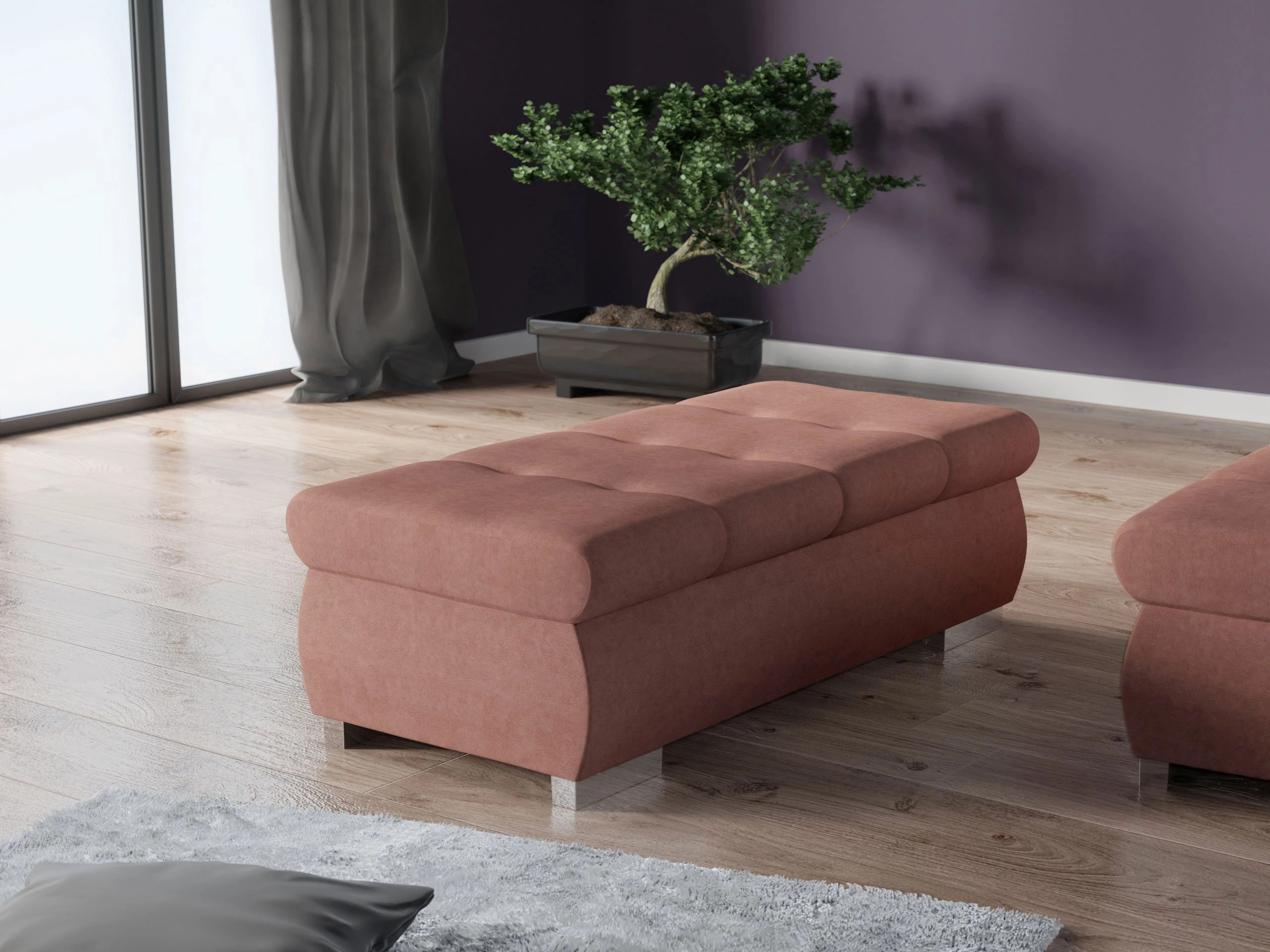 Panca imbottita Comfivo Nitor I (Uttario Velvet 2956 + Uttario Velvet 2955)