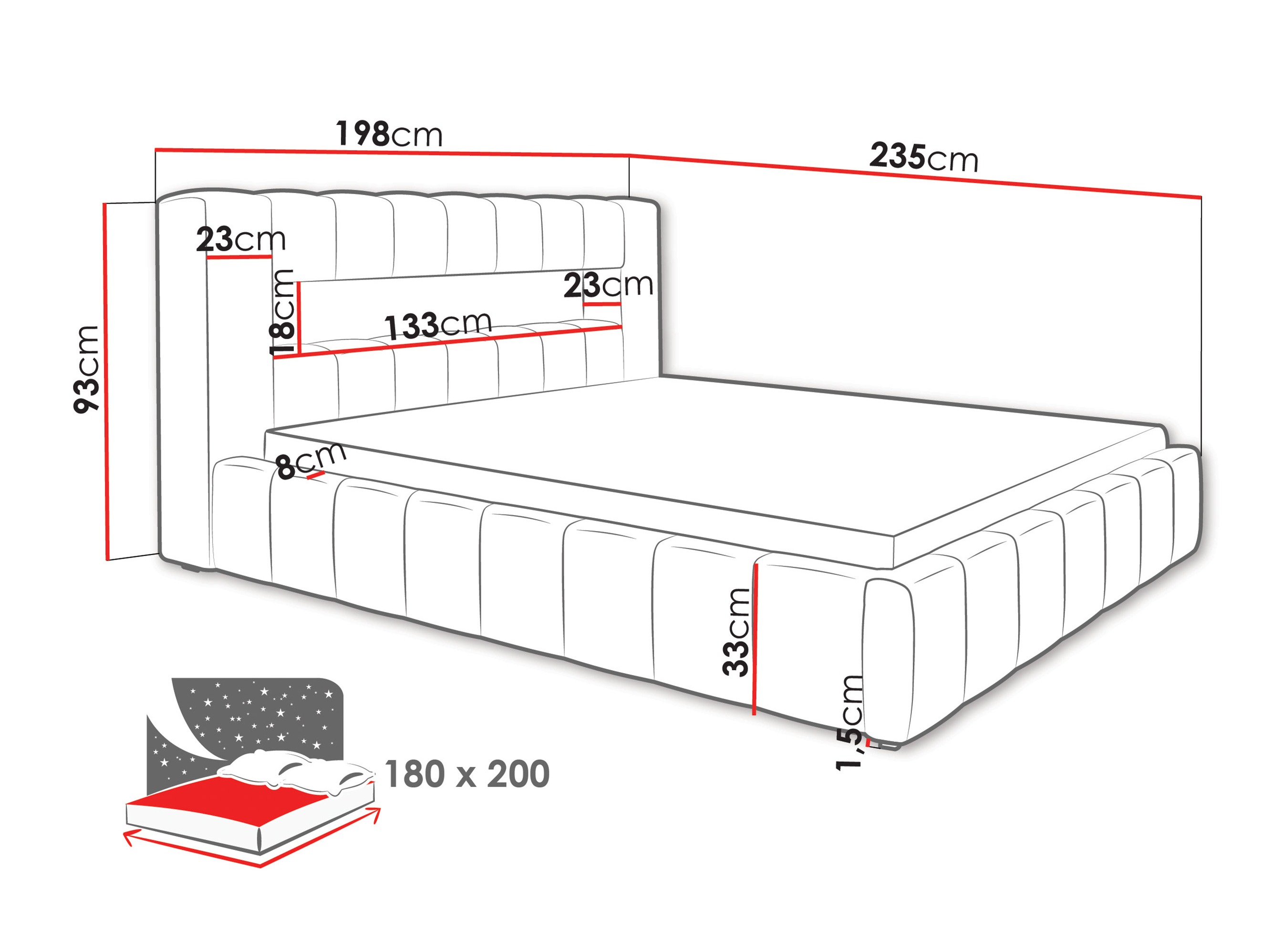 Letto Skokie 100 (Velluto 02)