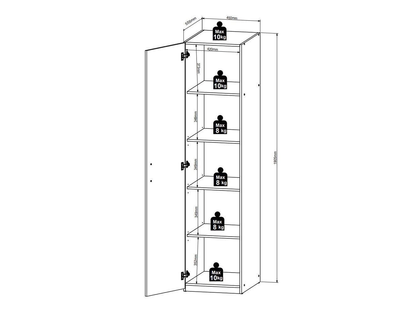 Scaffale Nudali 103