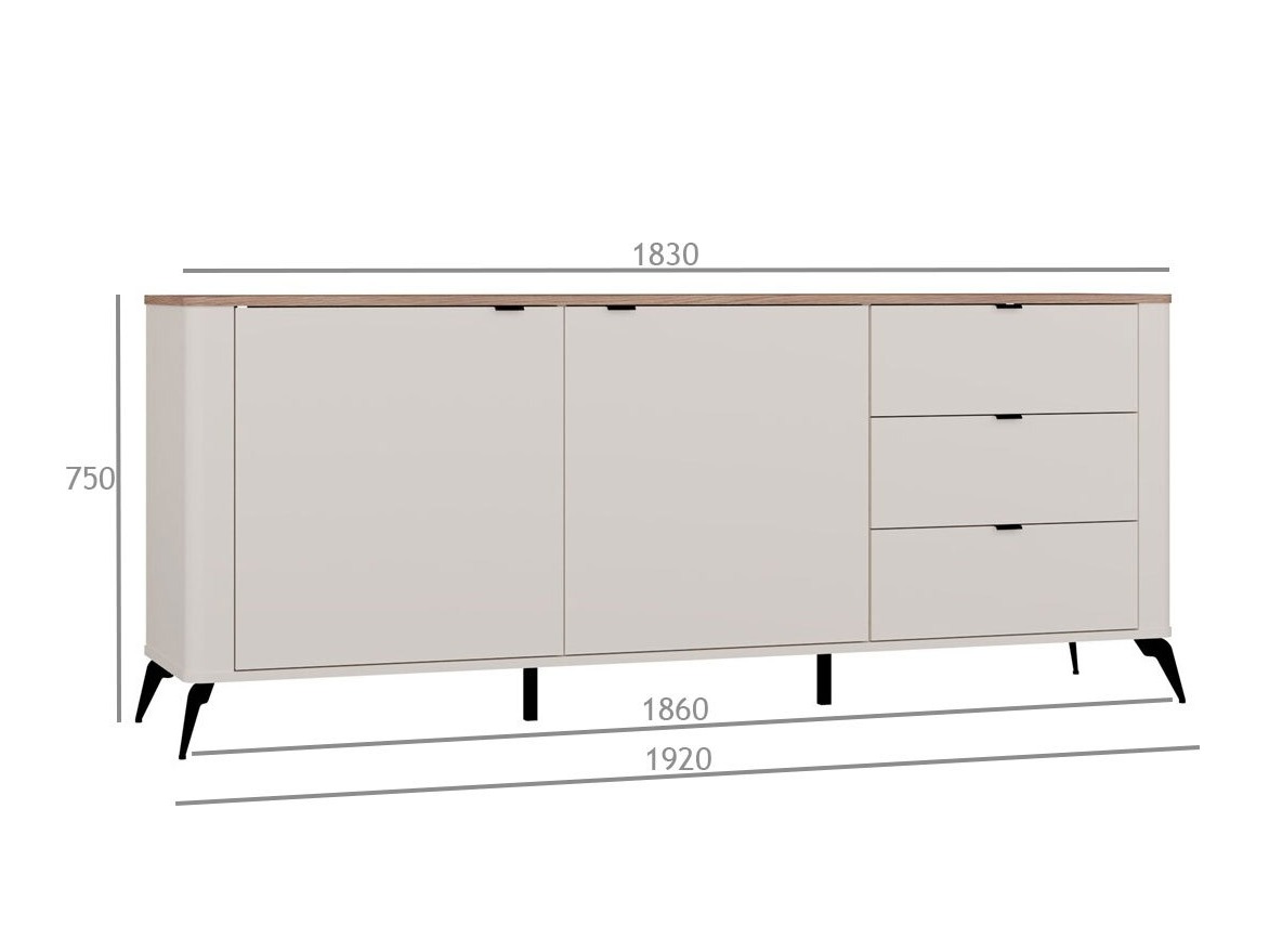 Cassettiera Soavie 106 (Cachemire + Quercia)