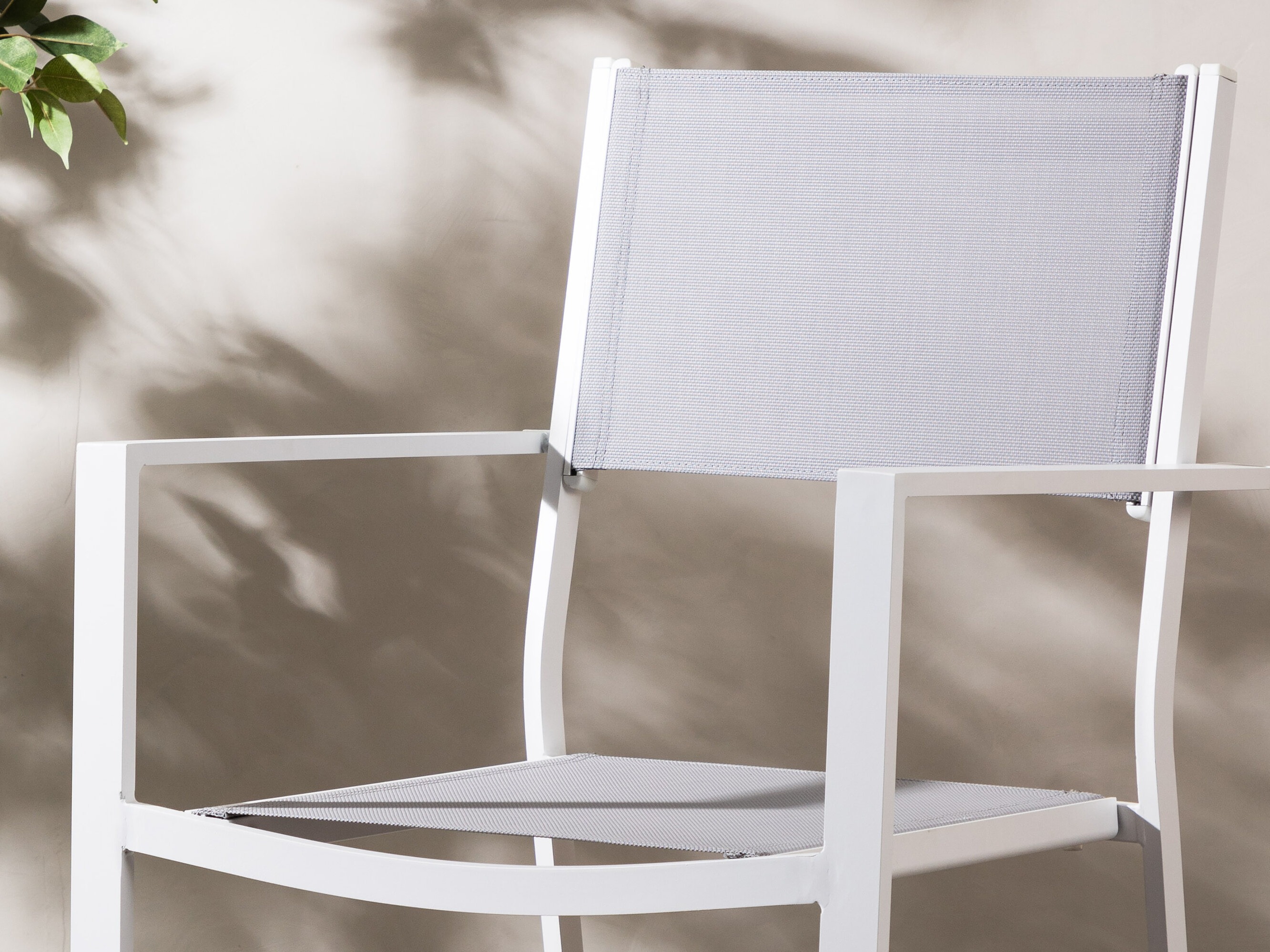 Sedia per esterni Dallas 746 (Bianco + Grigio)