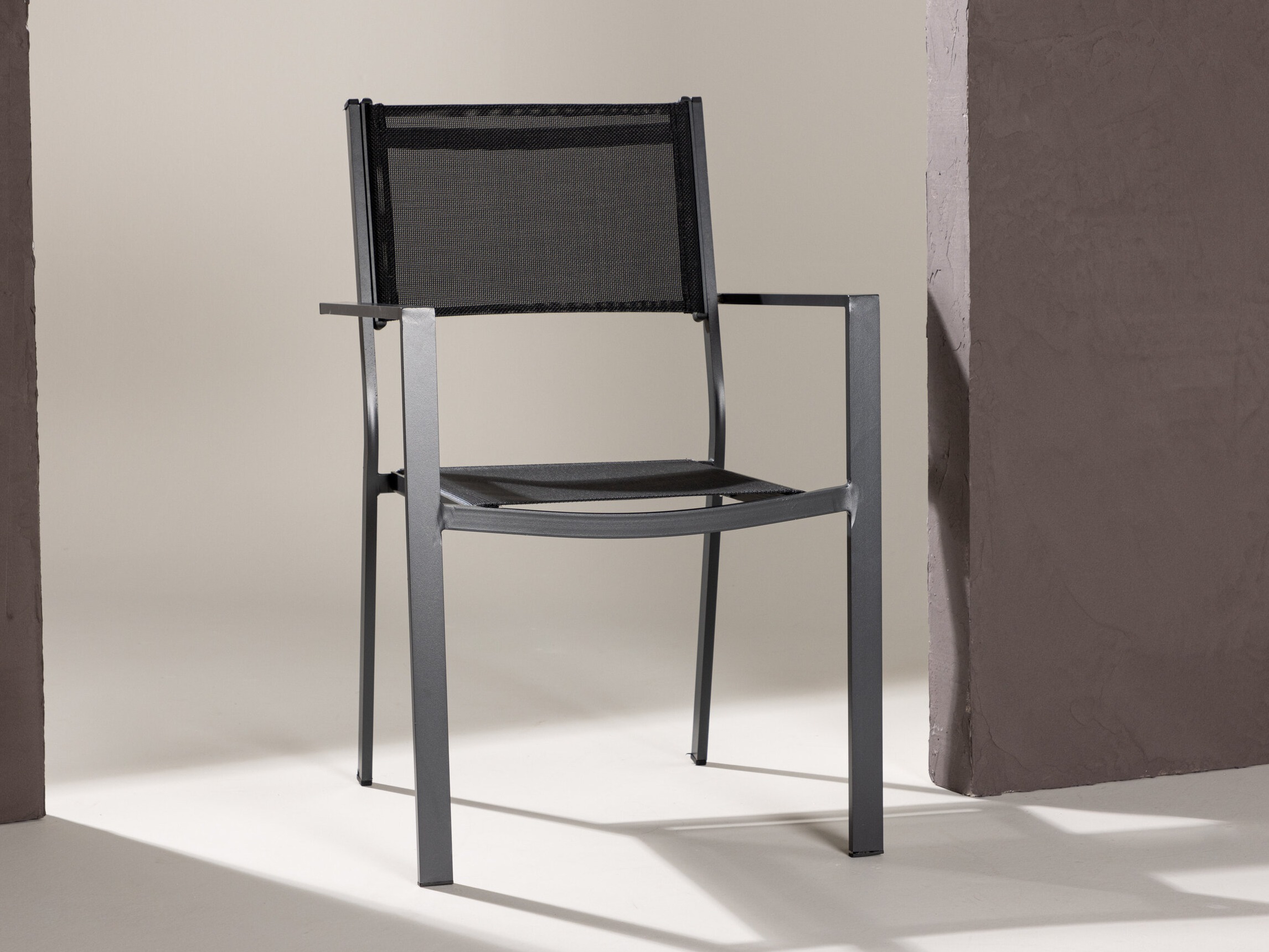Sedia per esterni Dallas 746 (Nero + Grigio chiaro)