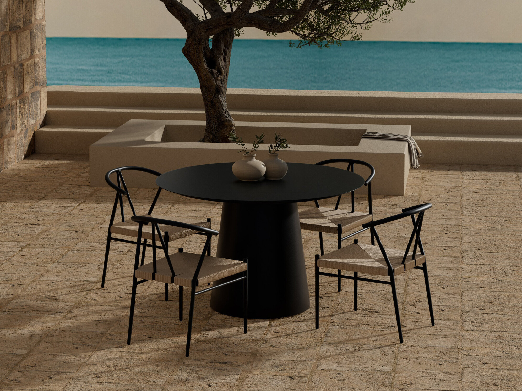 Tavolo e sedie set Dallas 5326 (Nero)