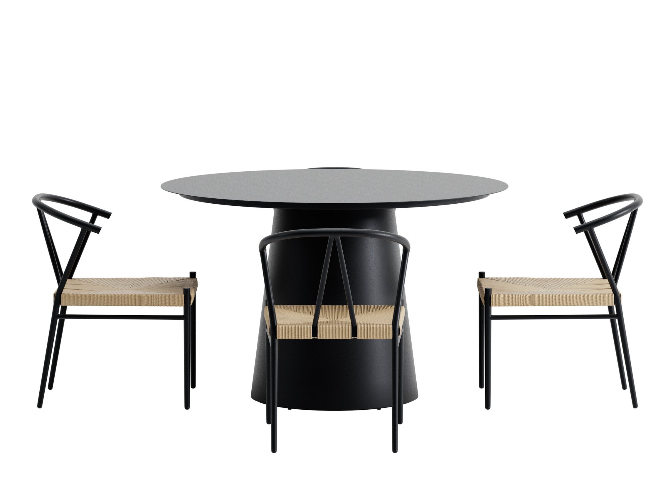 Tavolo e sedie set Dallas 5326 (Nero)
