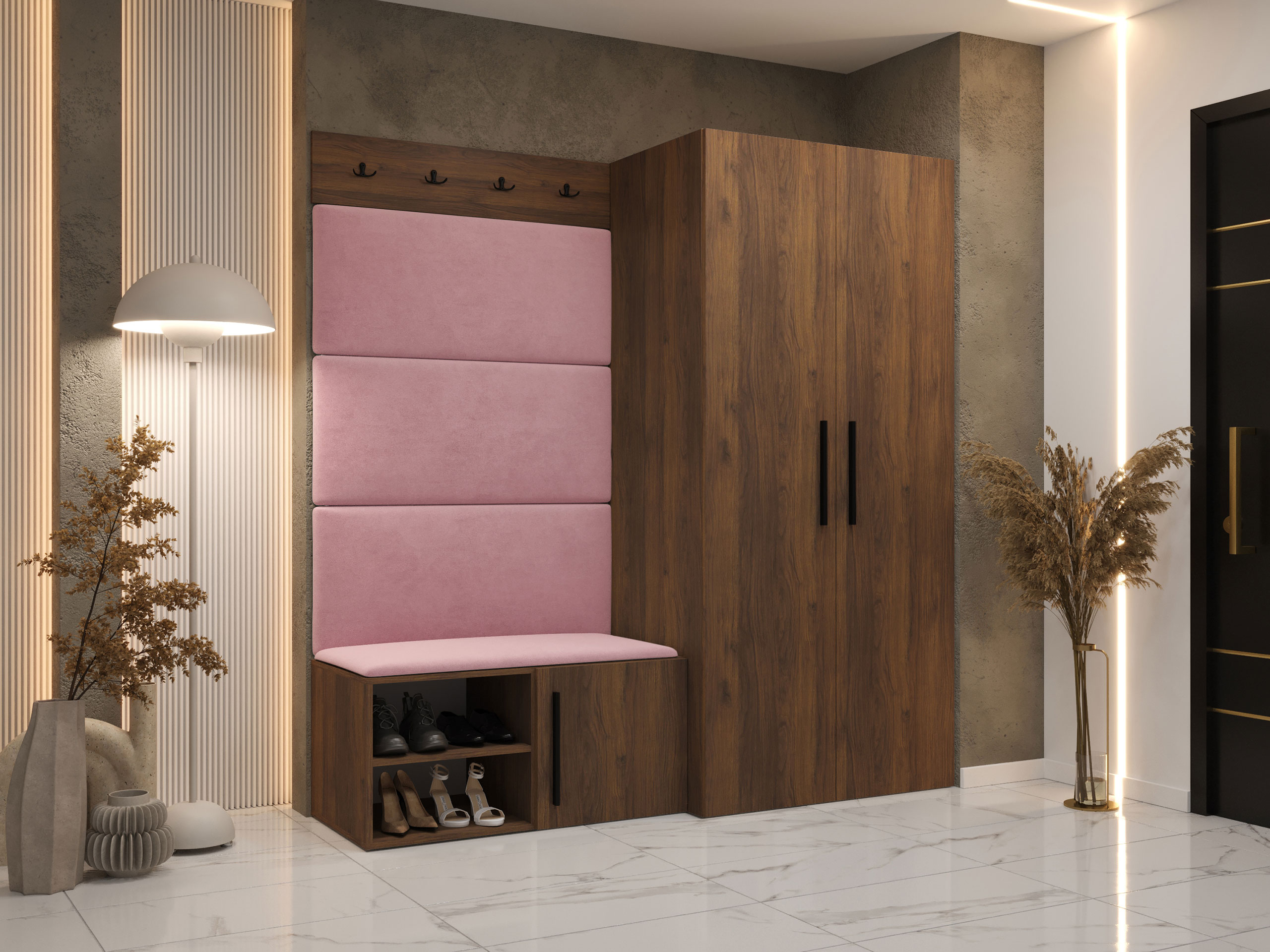 Set arredo da corridoio Nitos I (Noce)