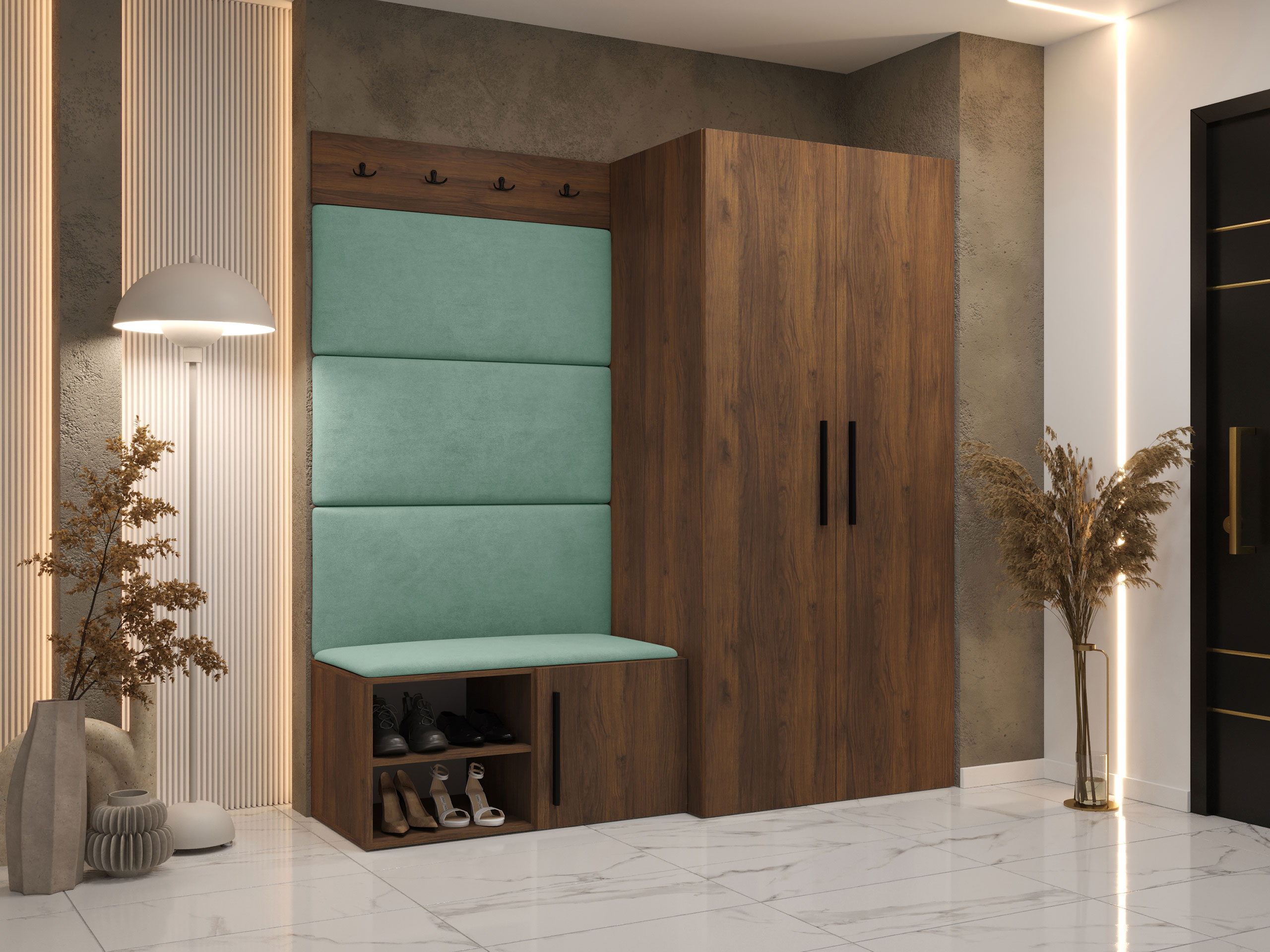 Set arredo da corridoio Nitos I (Noce)
