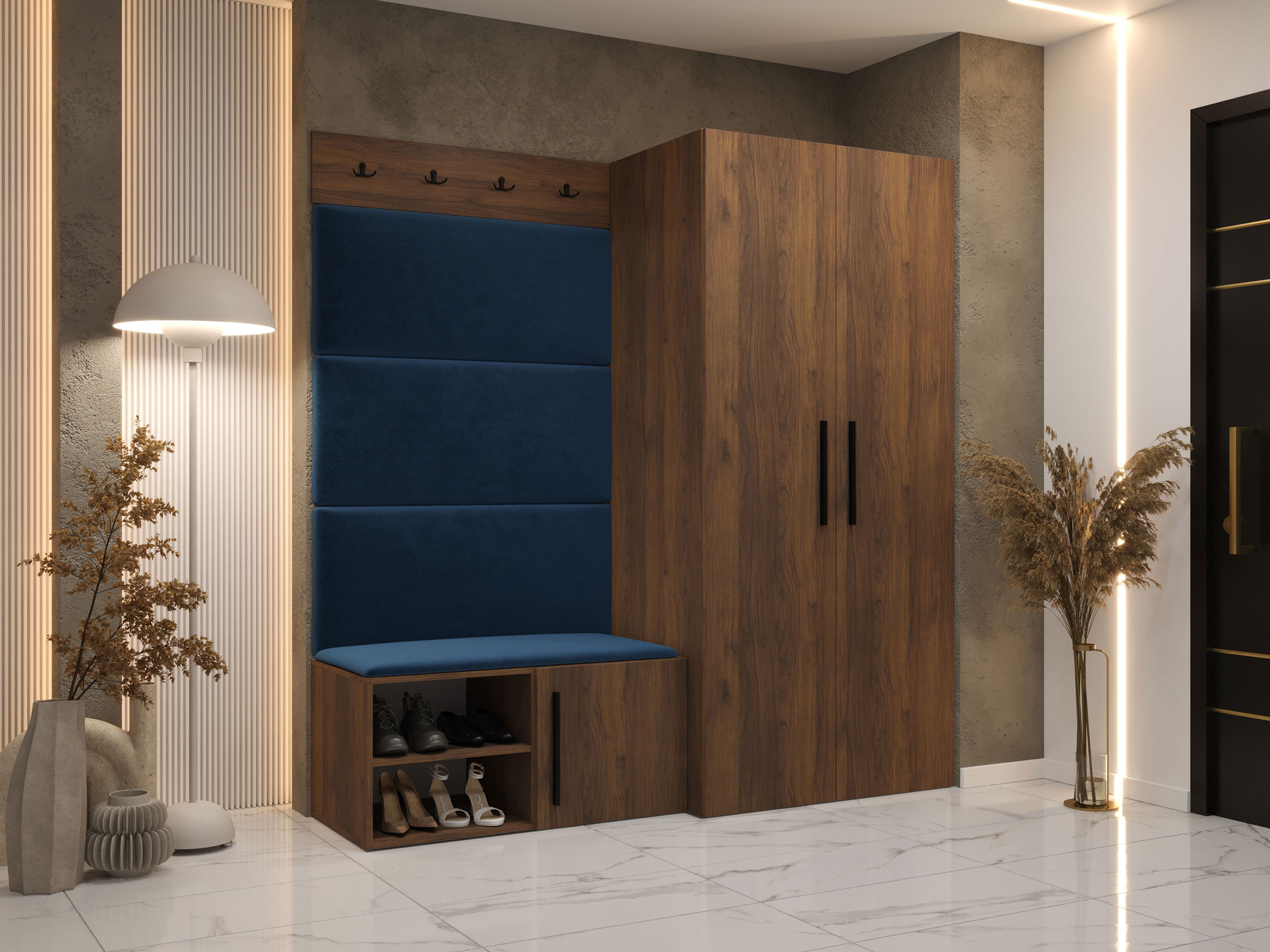 Set arredo da corridoio Nitos I (Noce)