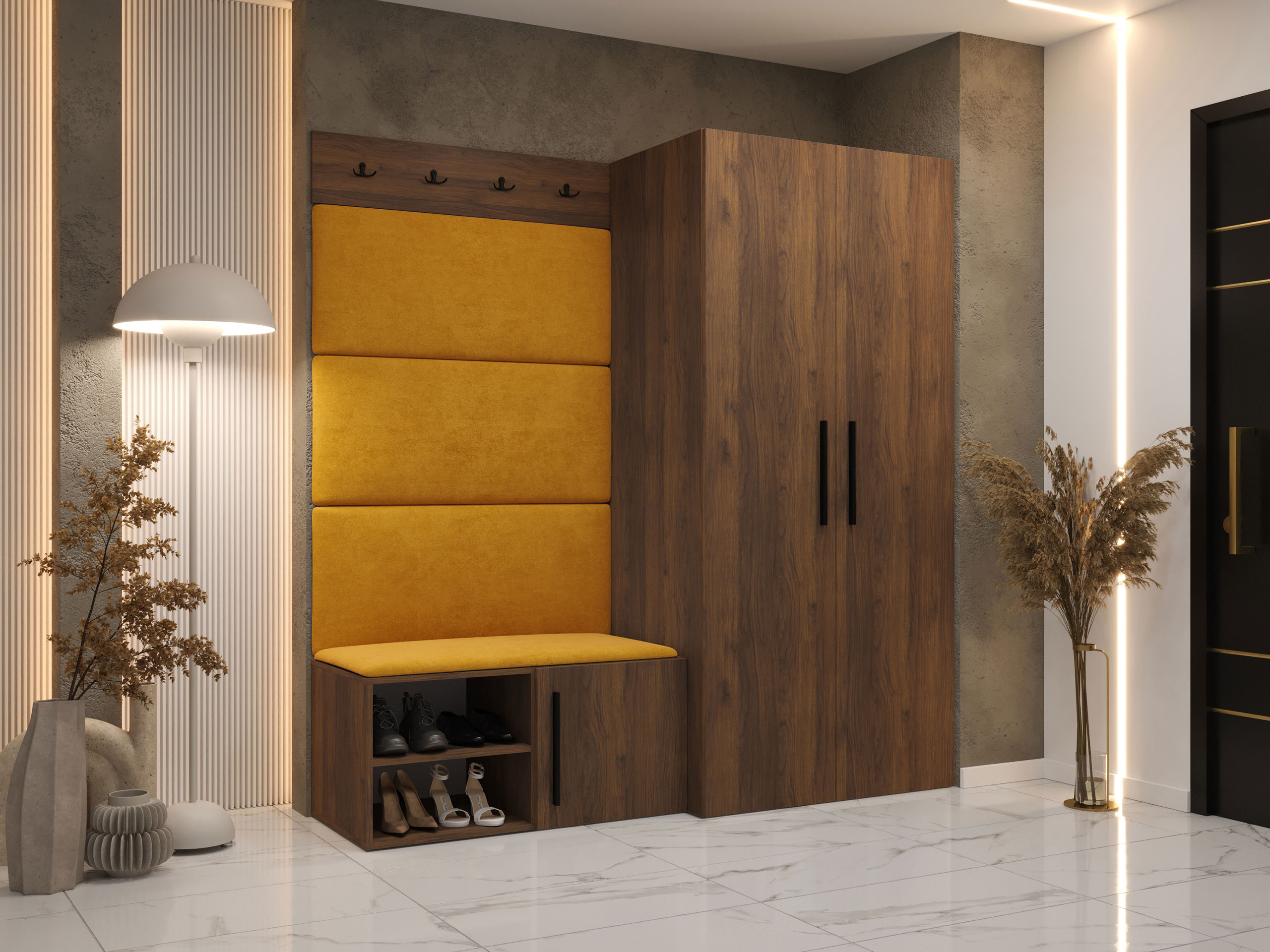 Set arredo da corridoio Nitos I (Noce)
