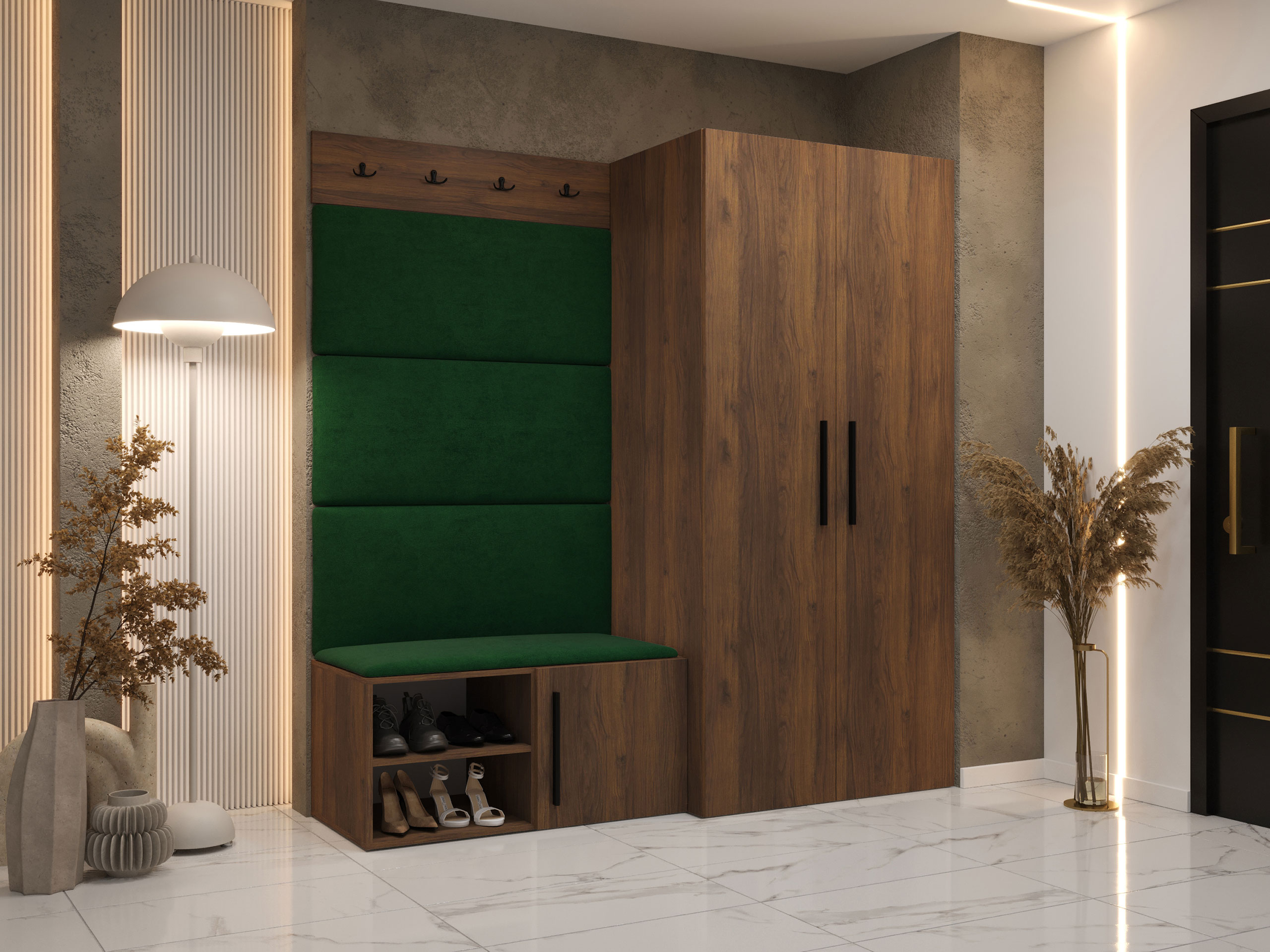 Set arredo da corridoio Nitos I (Noce)