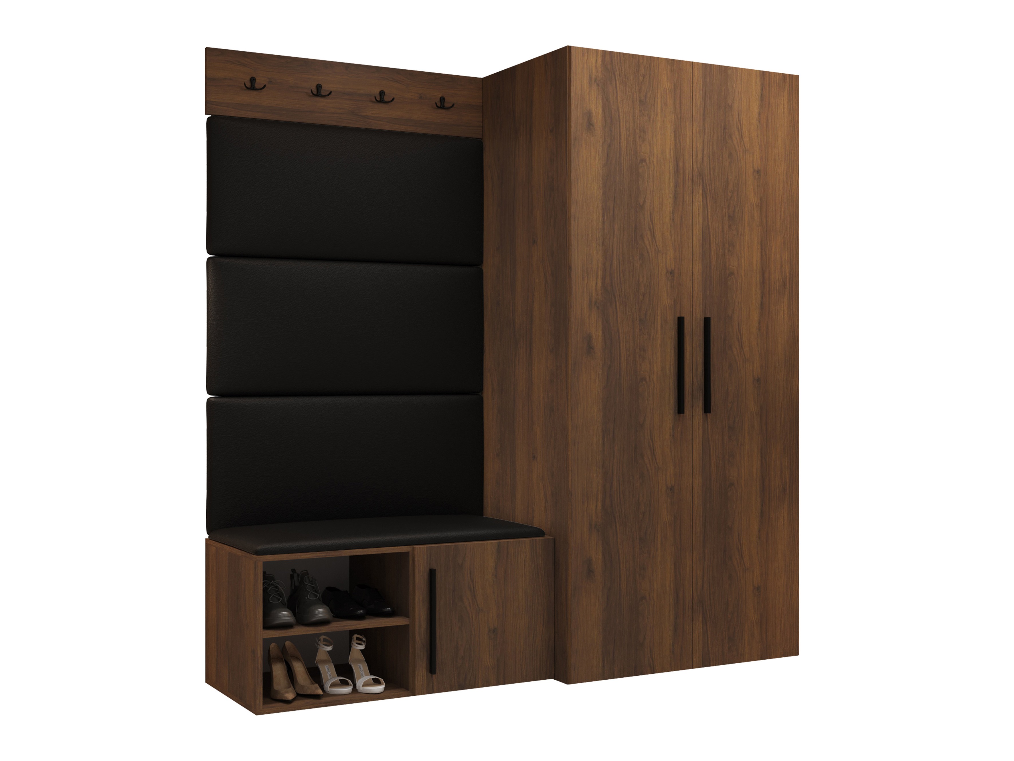 Set arredo da corridoio Nitos I (Noce)