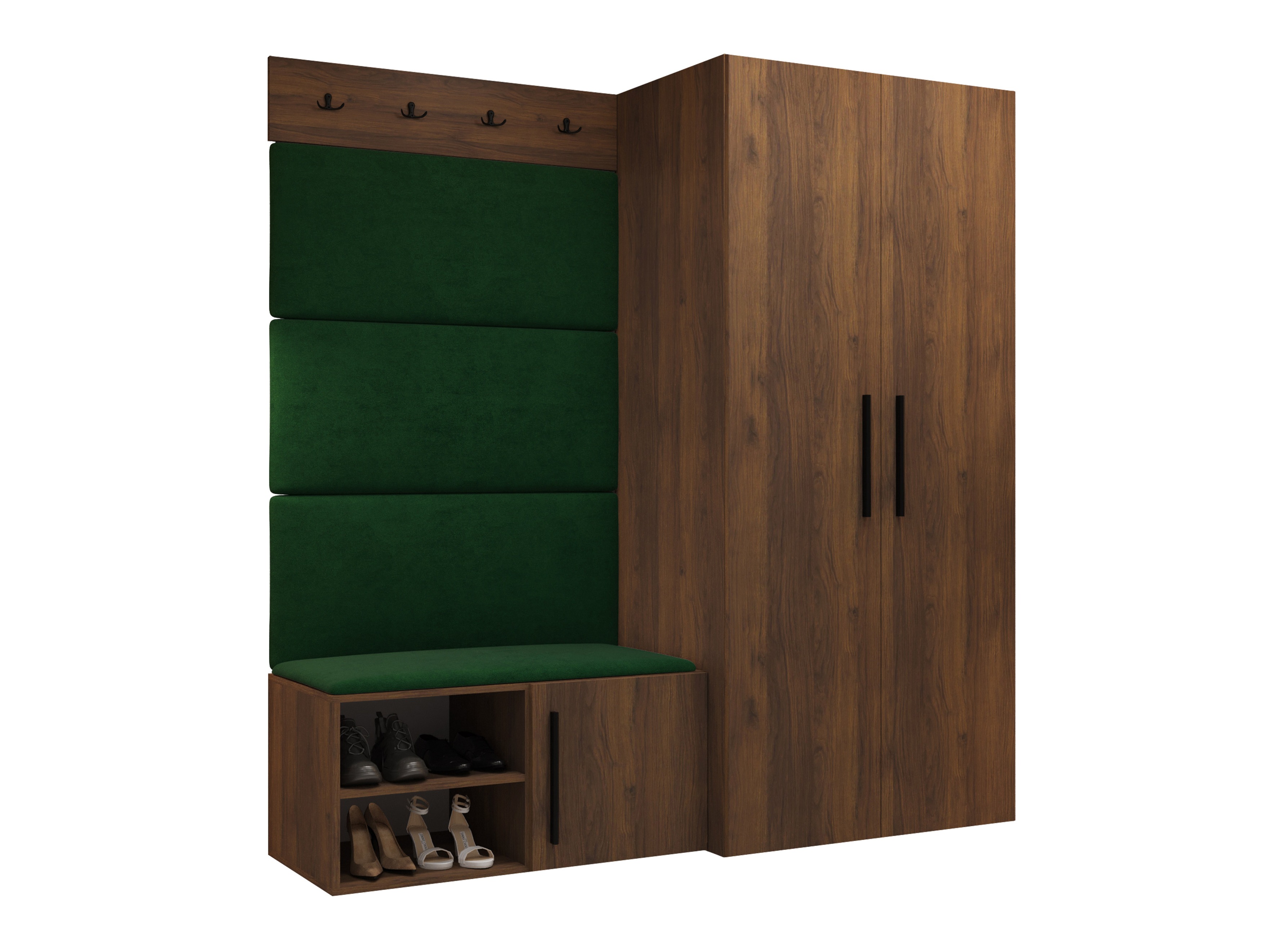 Set arredo da corridoio Nitos I (Noce)