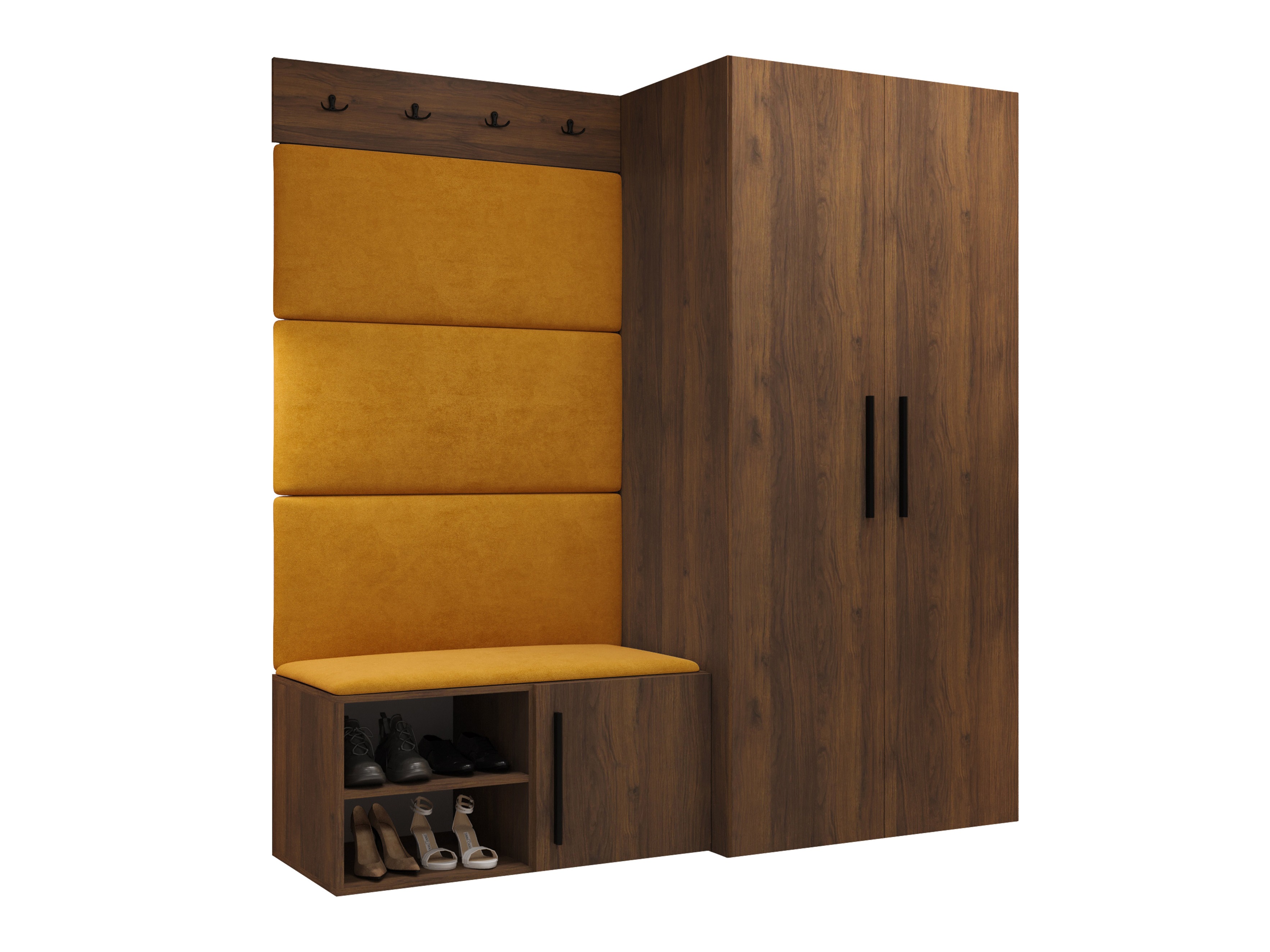 Set arredo da corridoio Nitos I (Noce)