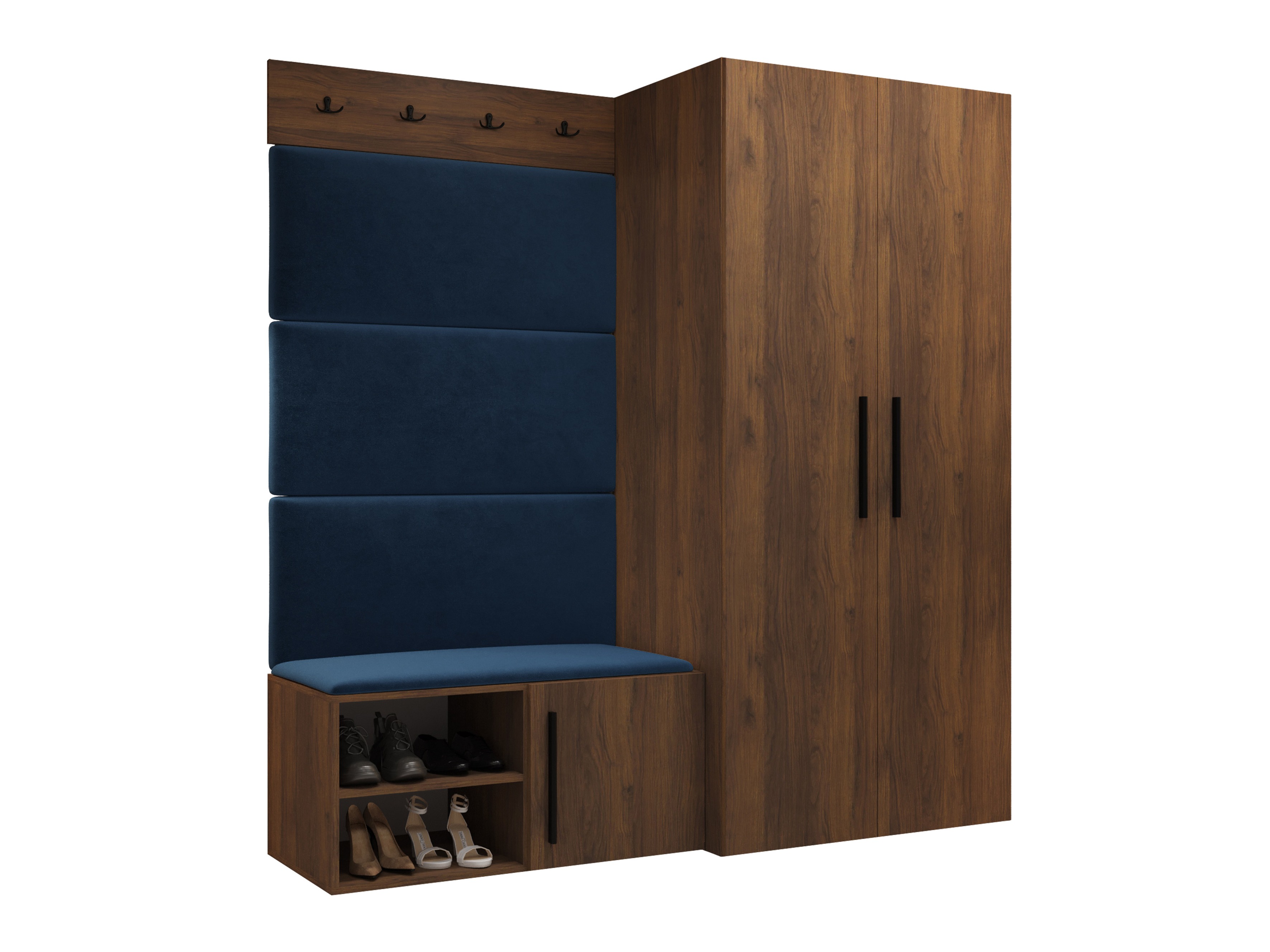 Set arredo da corridoio Nitos I (Noce)