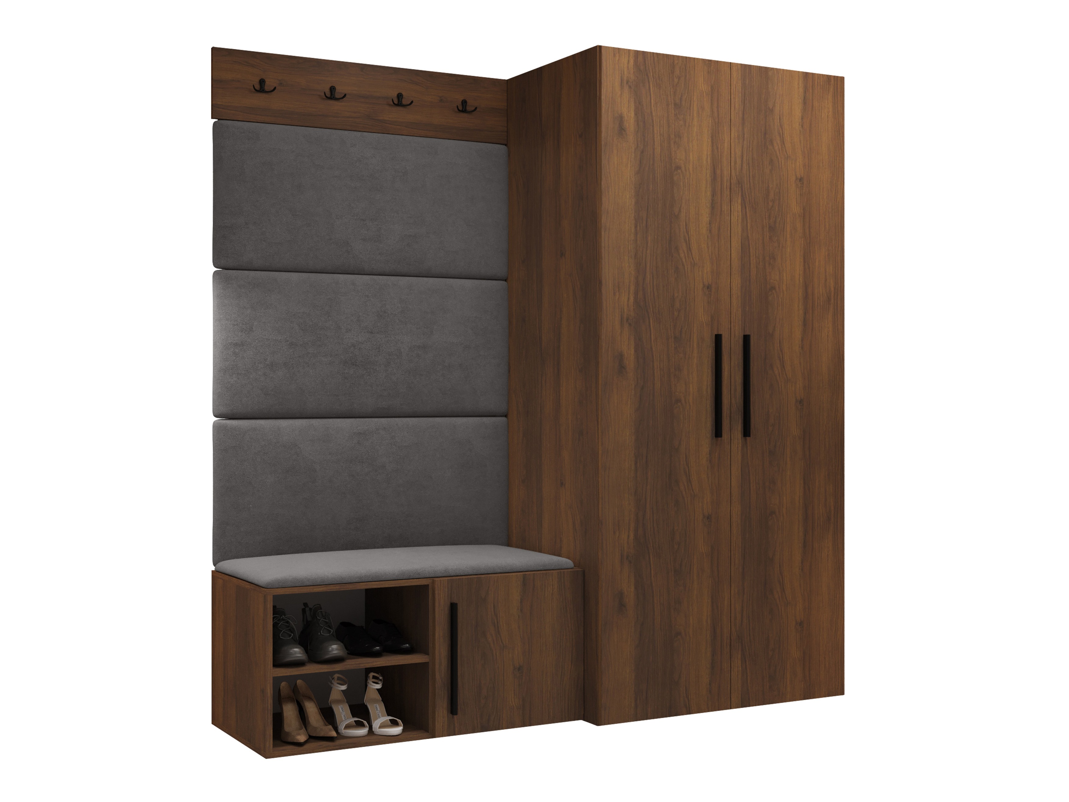 Set arredo da corridoio Nitos I (Noce)