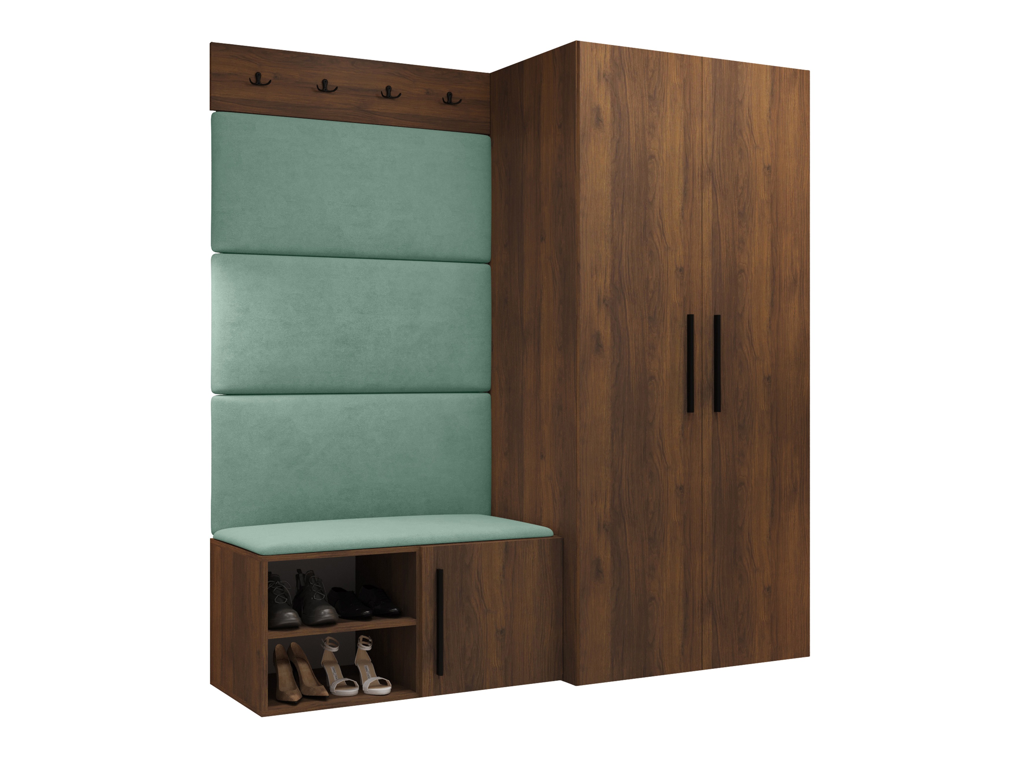 Set arredo da corridoio Nitos I (Noce)