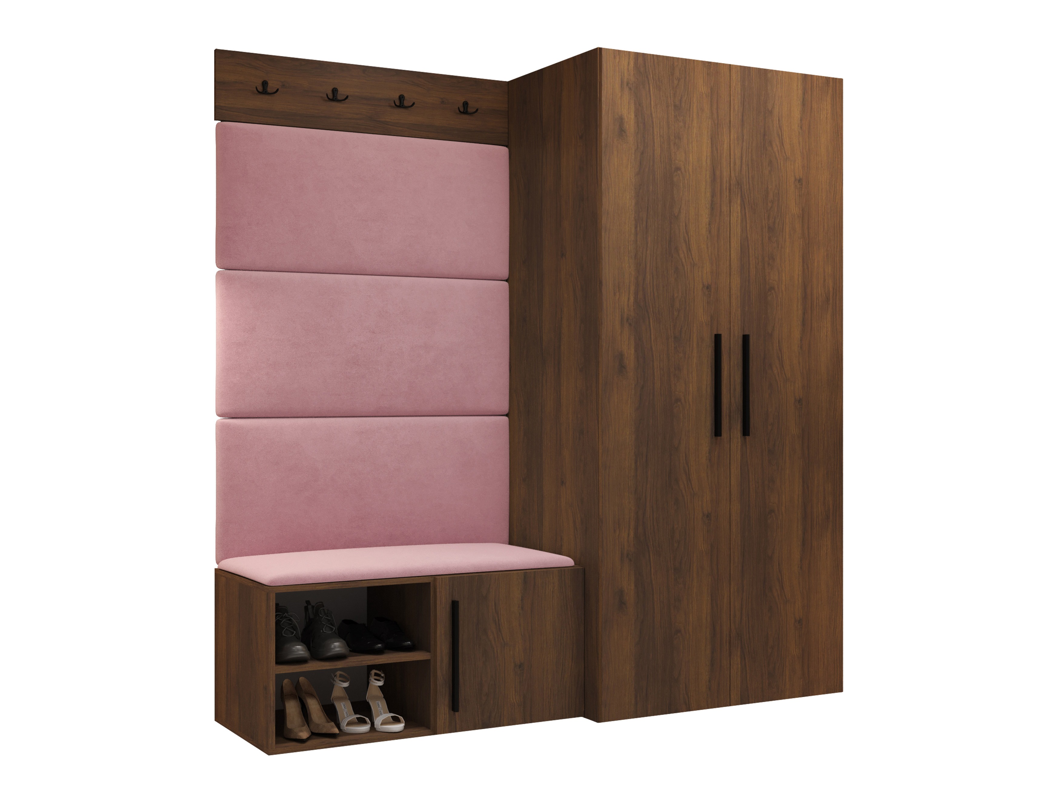 Set arredo da corridoio Nitos I (Noce)