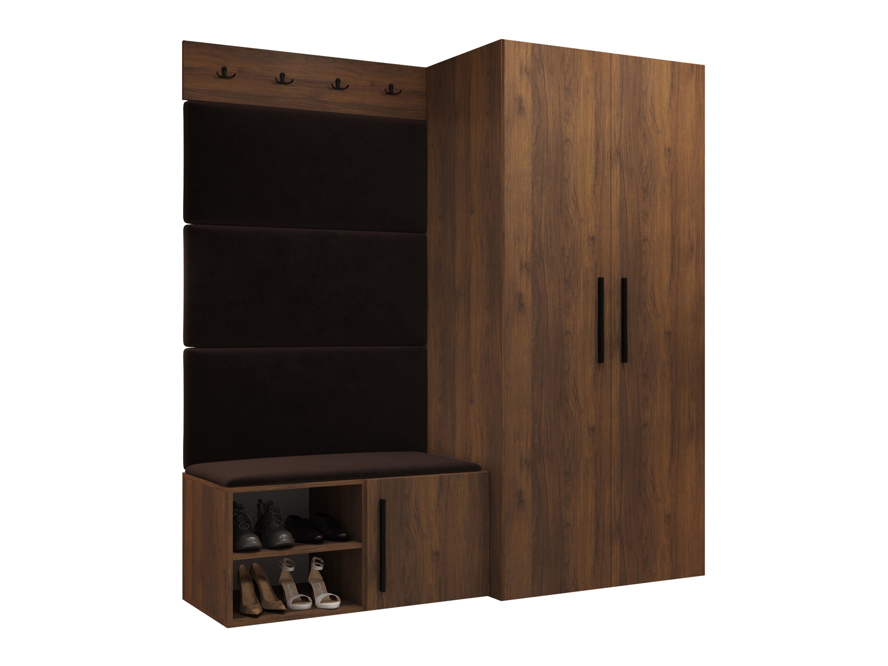 Set arredo da corridoio Nitos I (Noce)