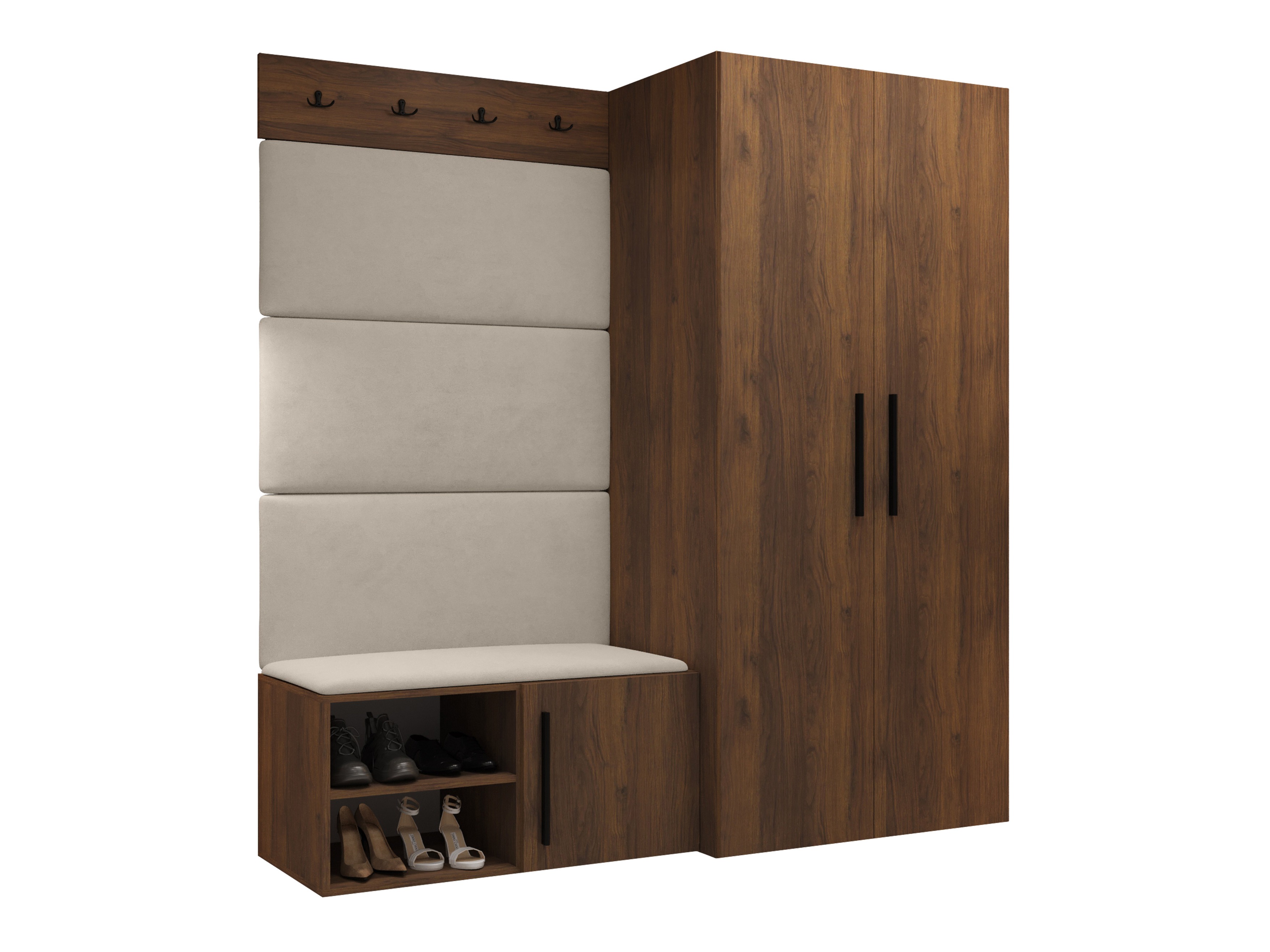 Set arredo da corridoio Nitos I (Noce)