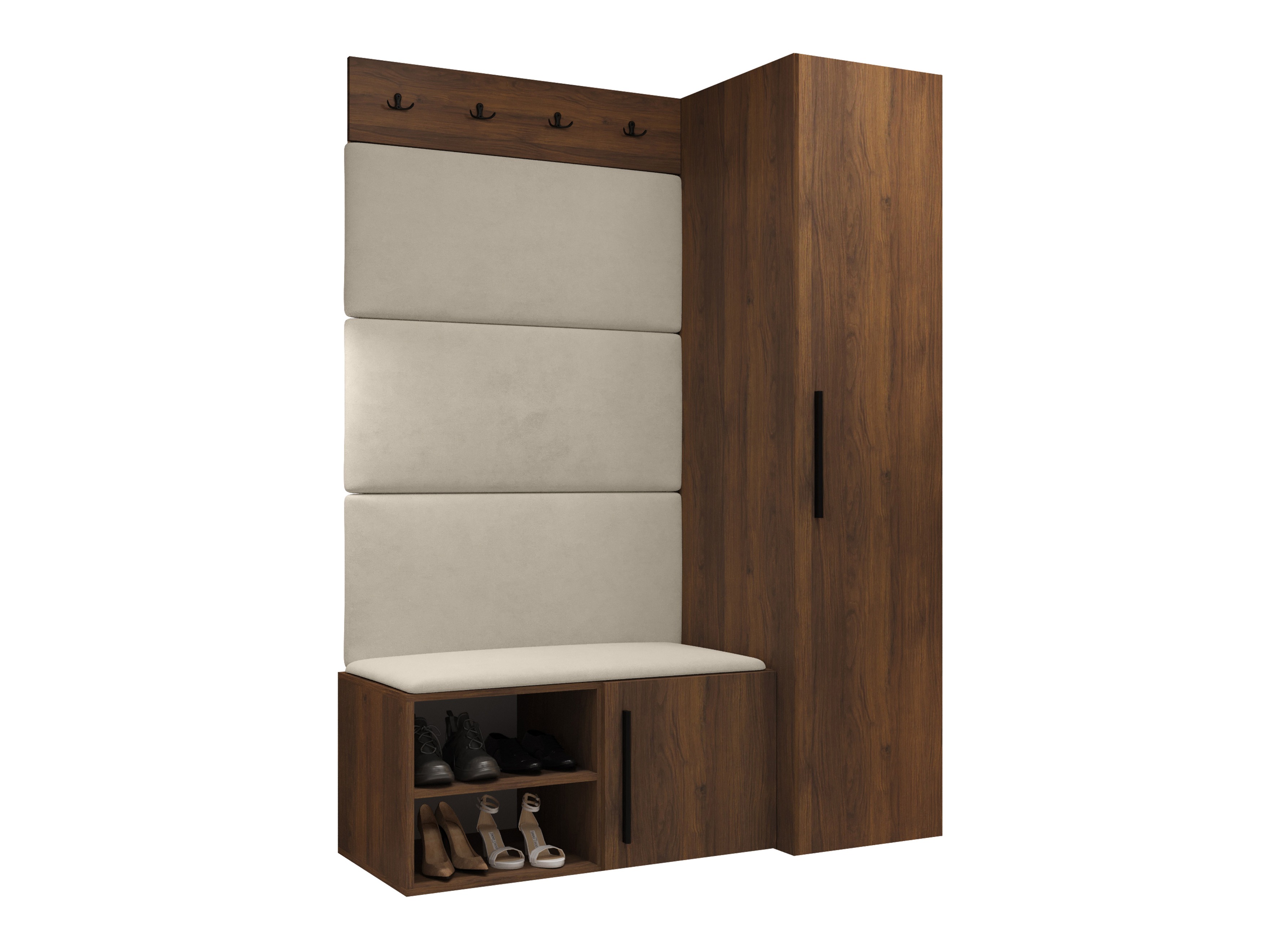 Set arredo da corridoio Nitos II (Noce)
