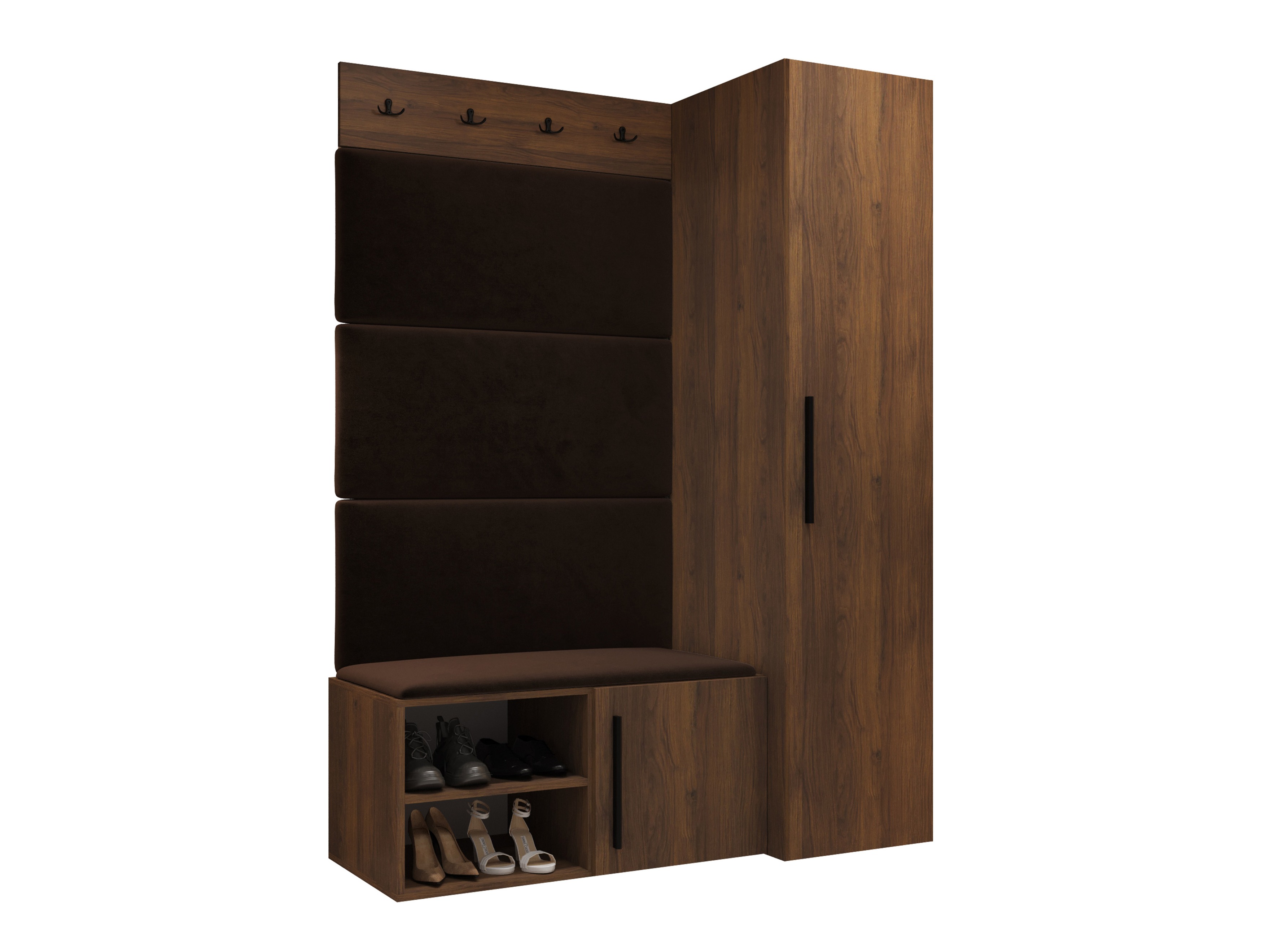 Set arredo da corridoio Nitos II (Noce)