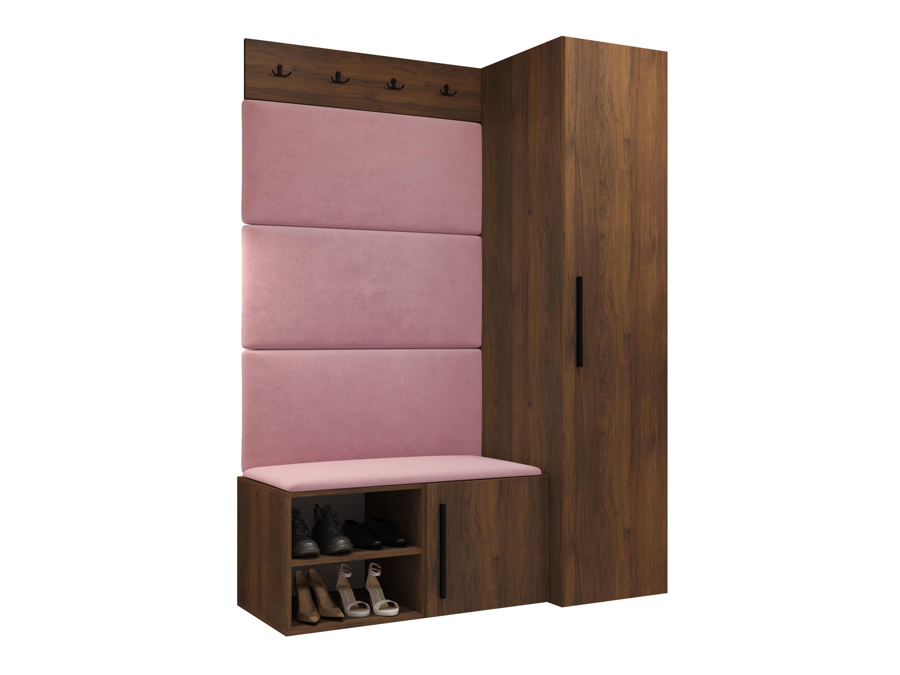 Set arredo da corridoio Nitos II (Noce)