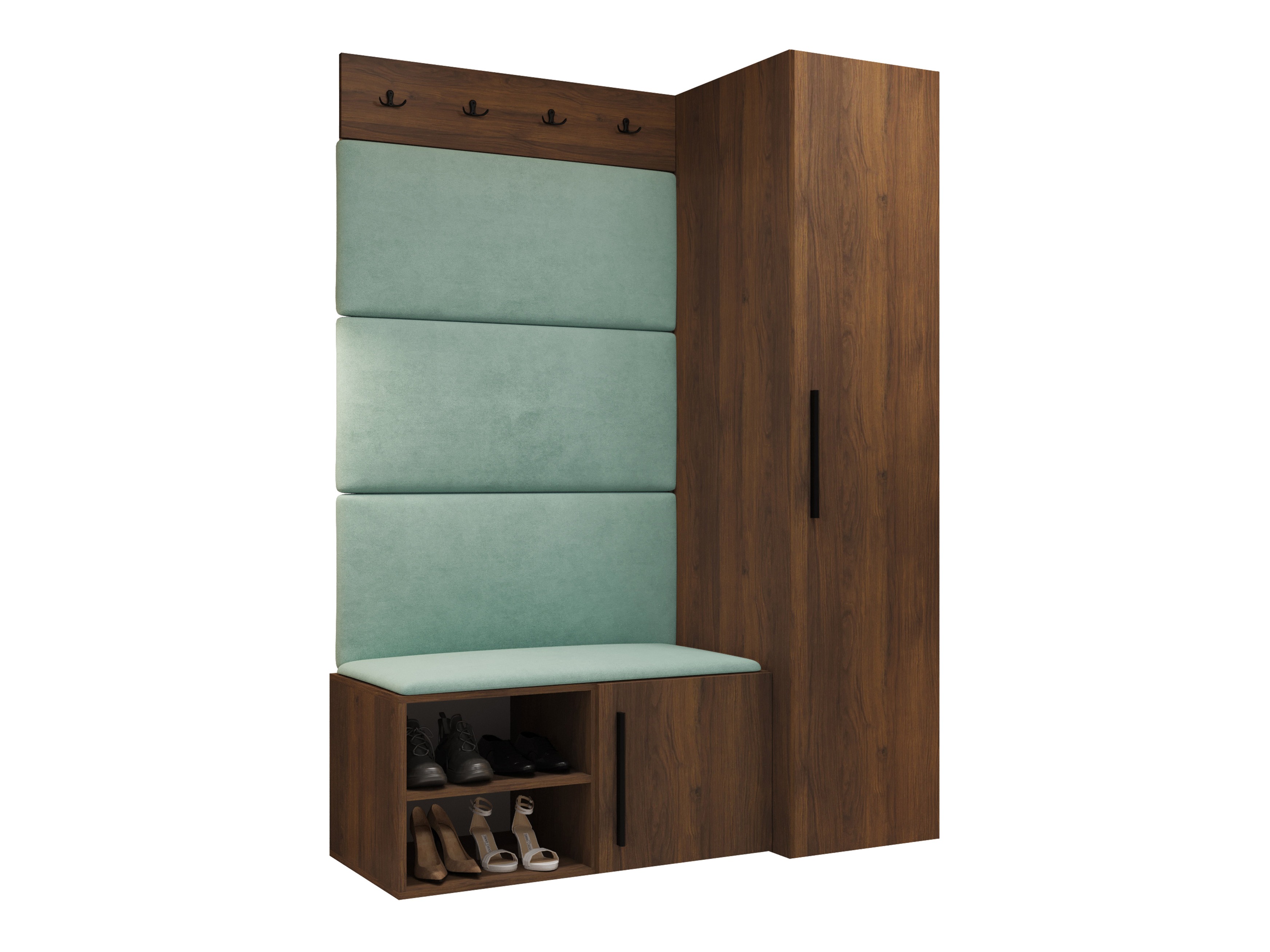 Set arredo da corridoio Nitos II (Noce)
