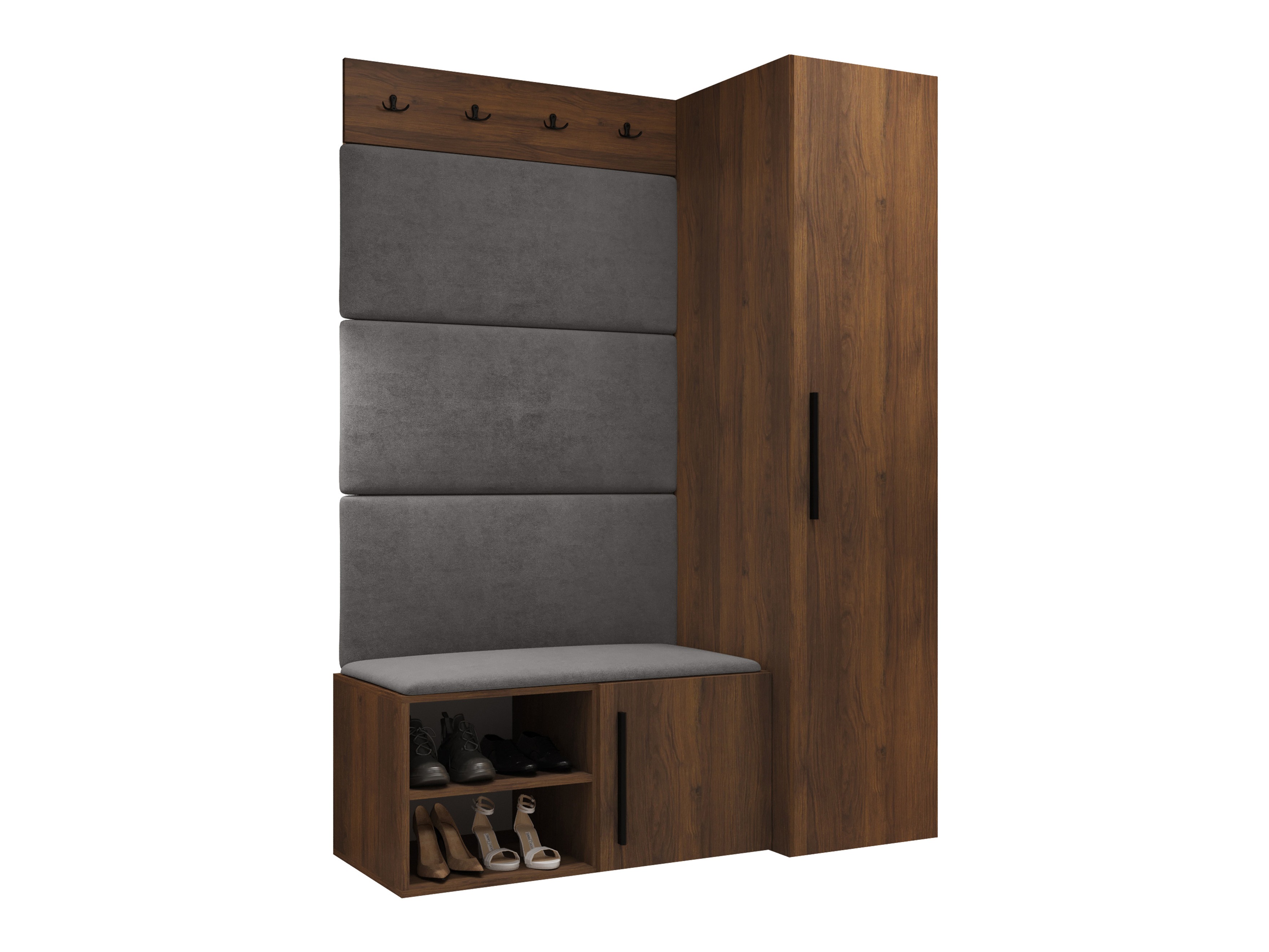 Set arredo da corridoio Nitos II (Noce)