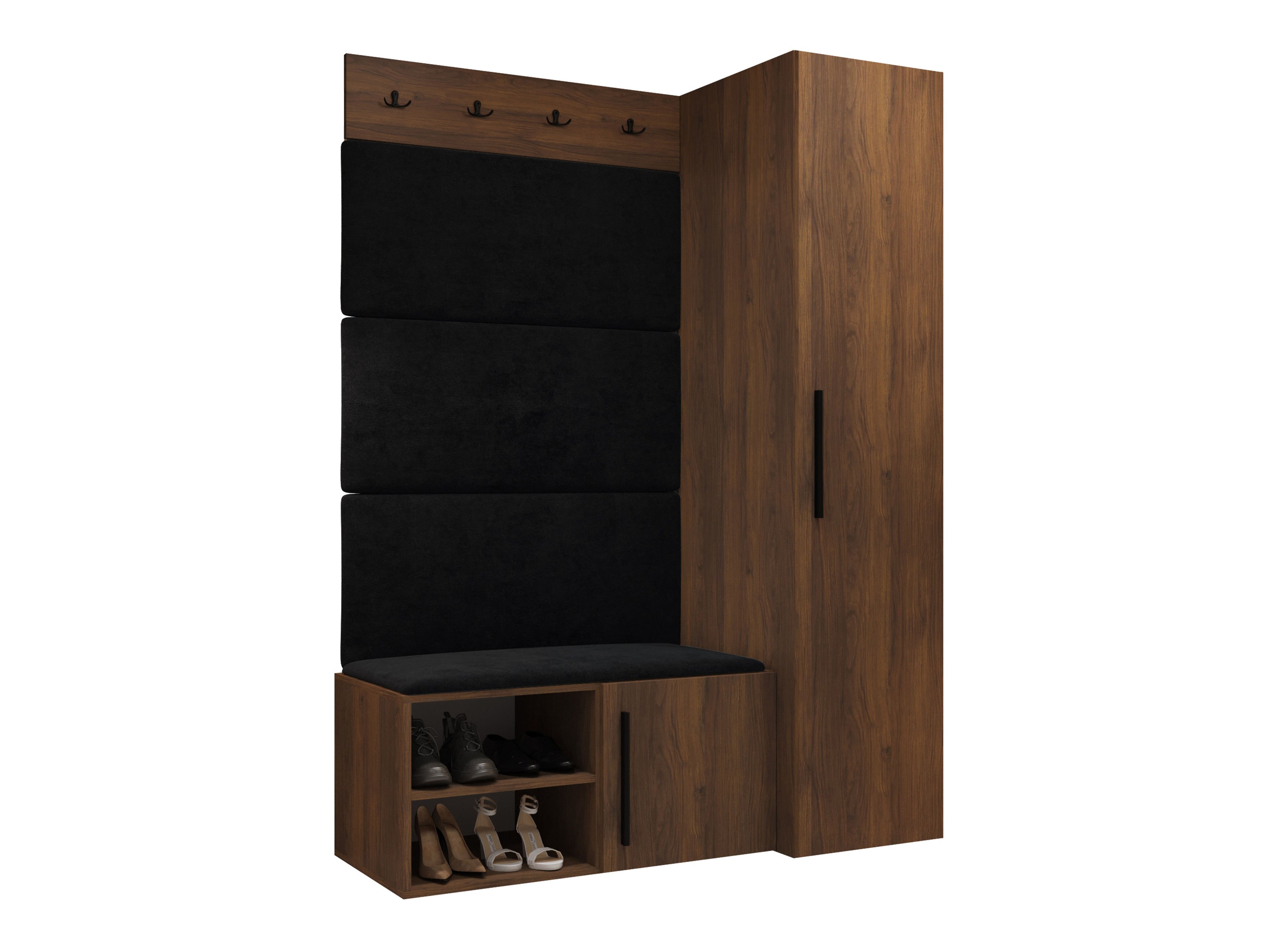 Set arredo da corridoio Nitos II (Noce)