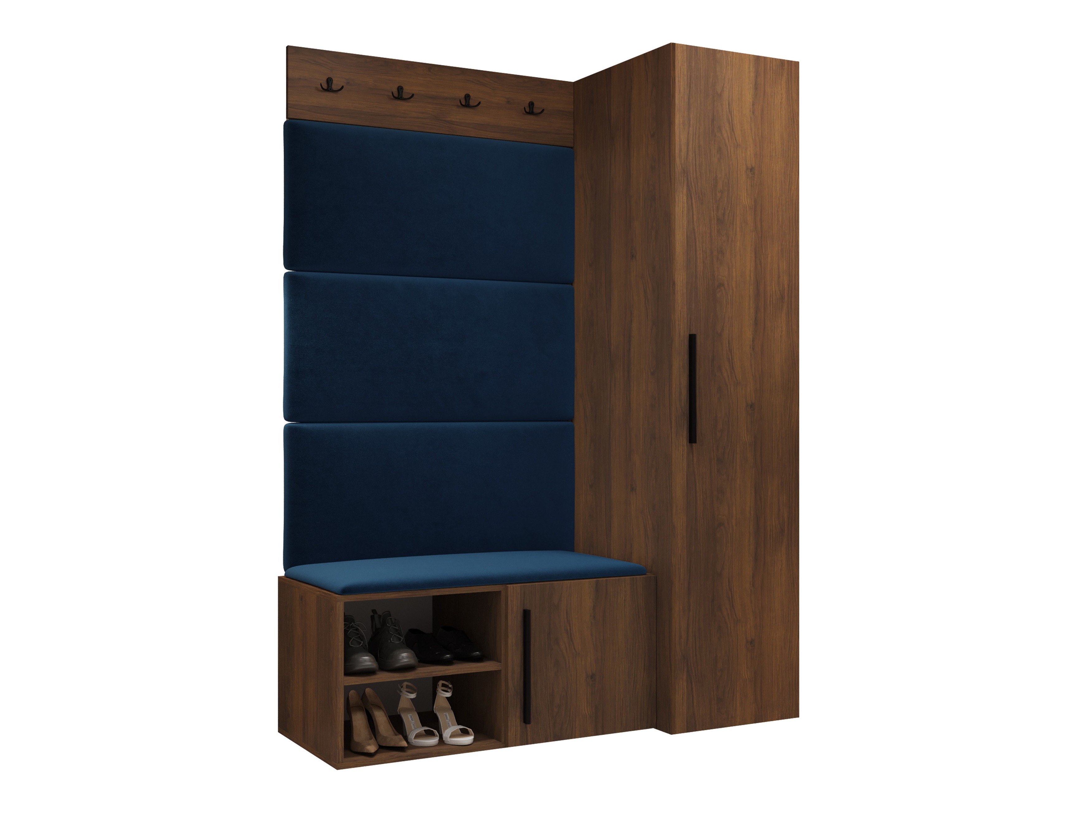 Set arredo da corridoio Nitos II (Noce)