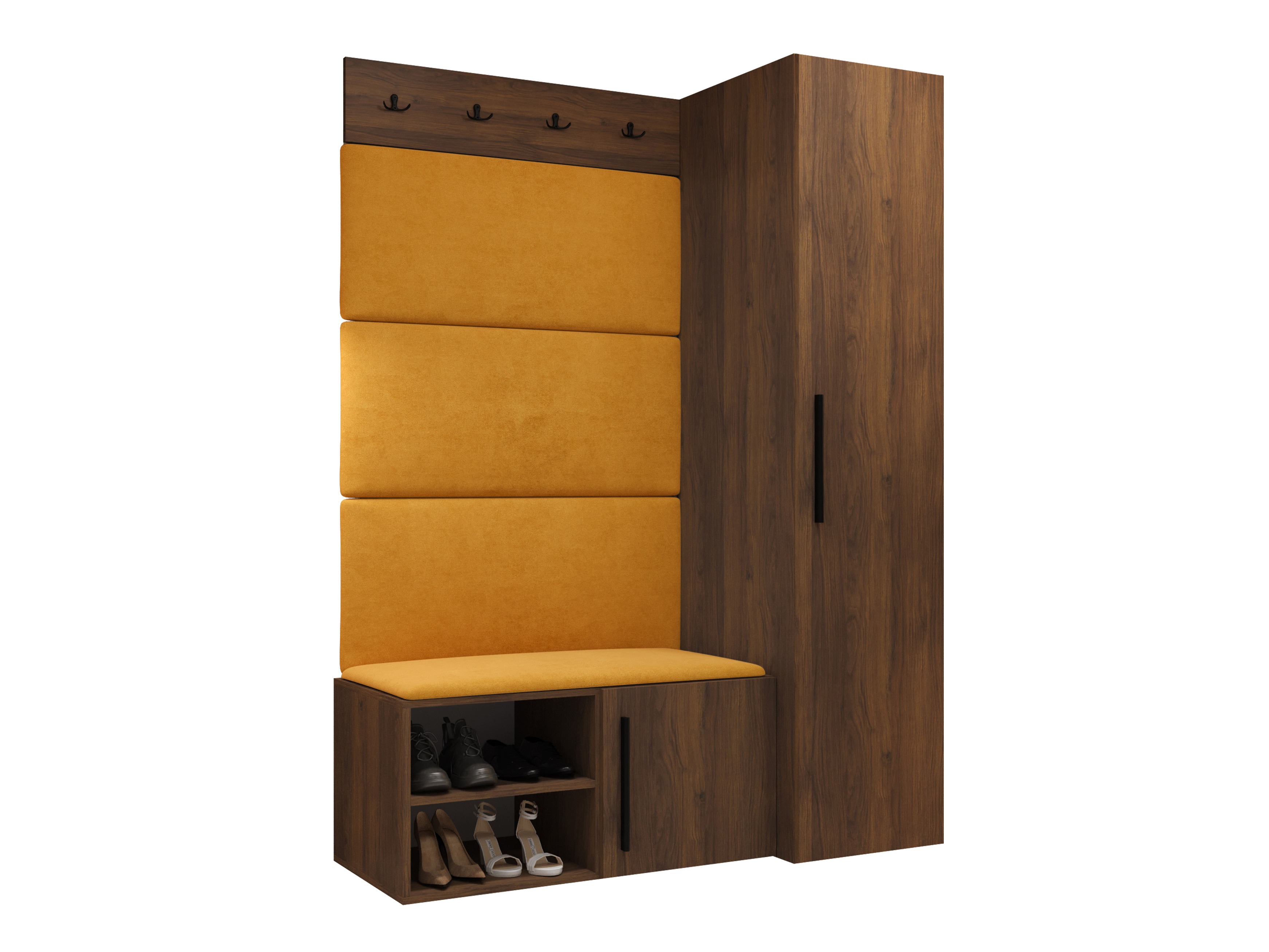 Set arredo da corridoio Nitos II (Noce)