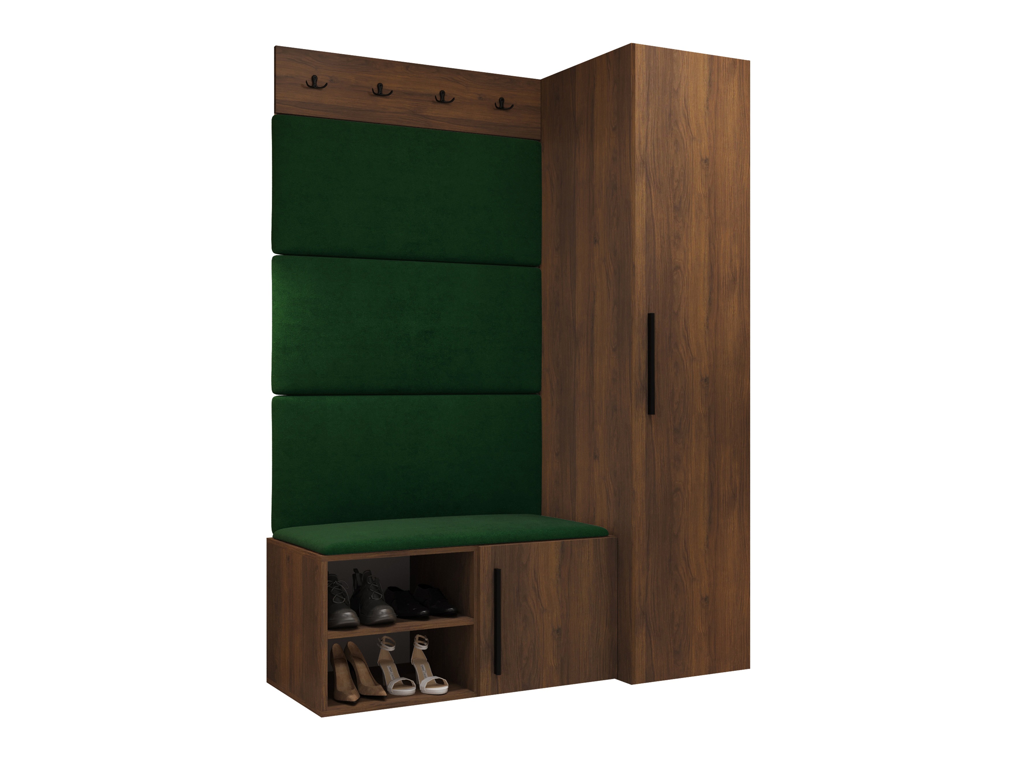 Set arredo da corridoio Nitos II (Noce)