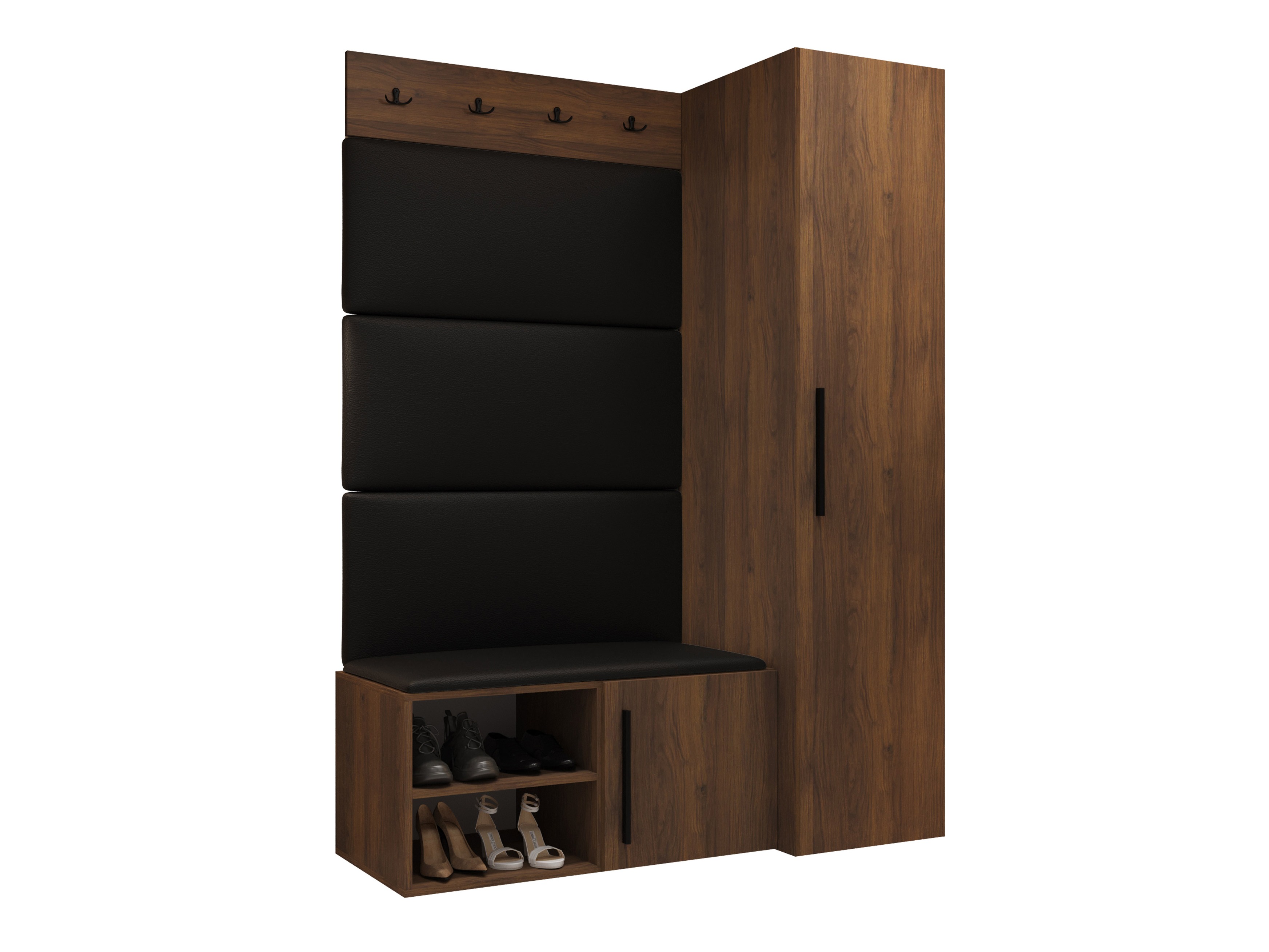 Set arredo da corridoio Nitos II (Noce)