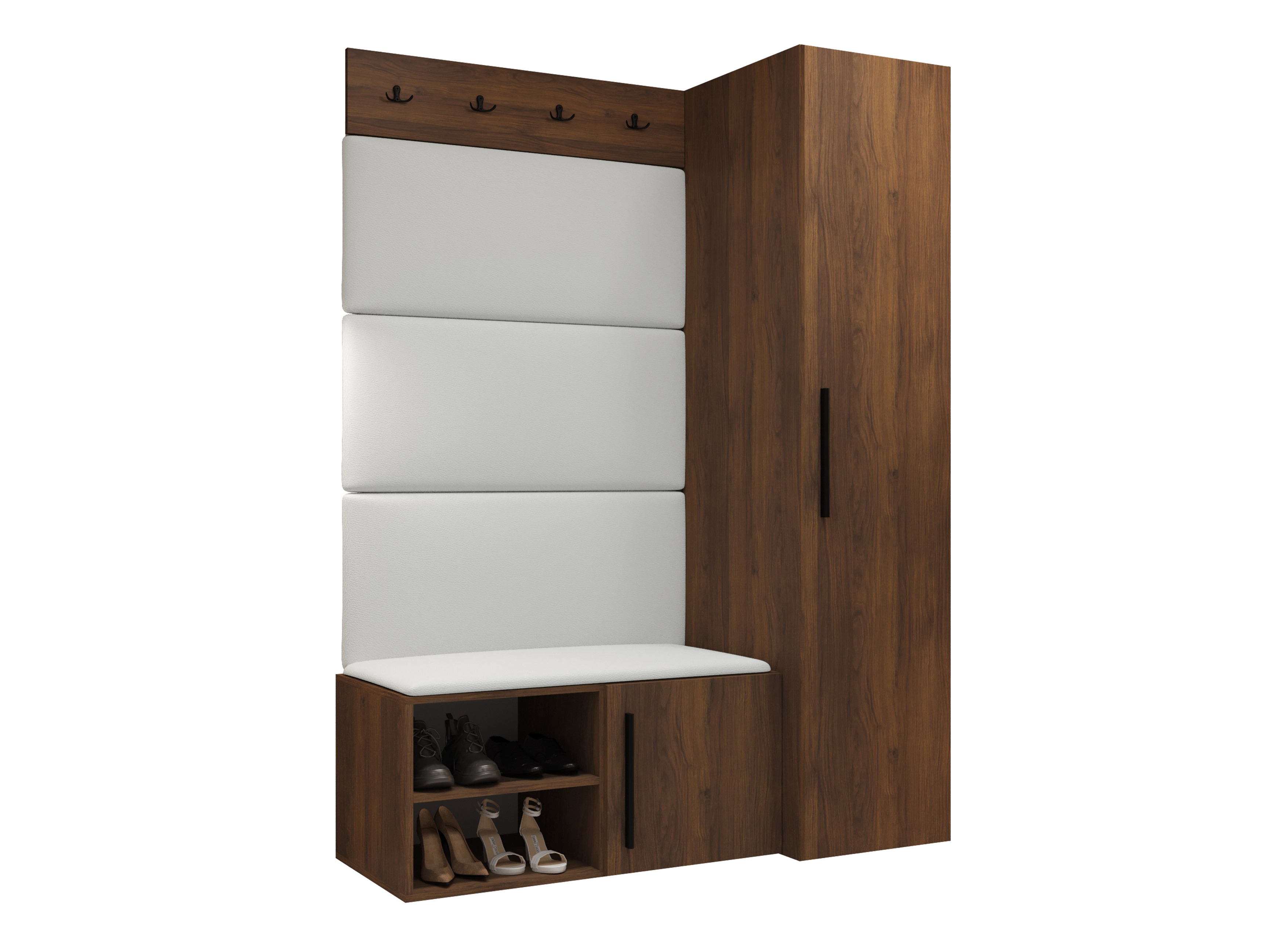 Set arredo da corridoio Nitos II (Noce)