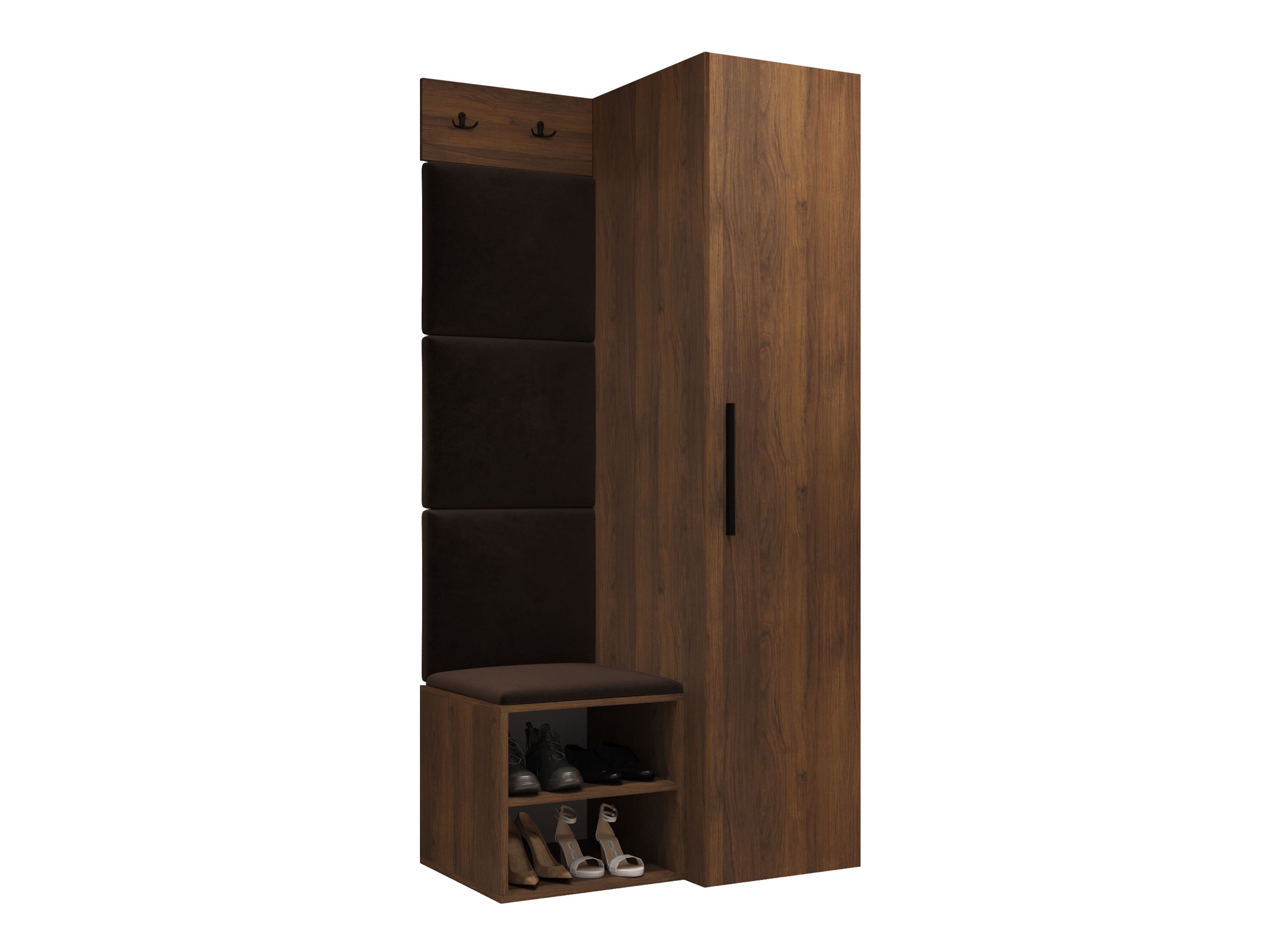 Set arredo da corridoio Nitos III (Noce)