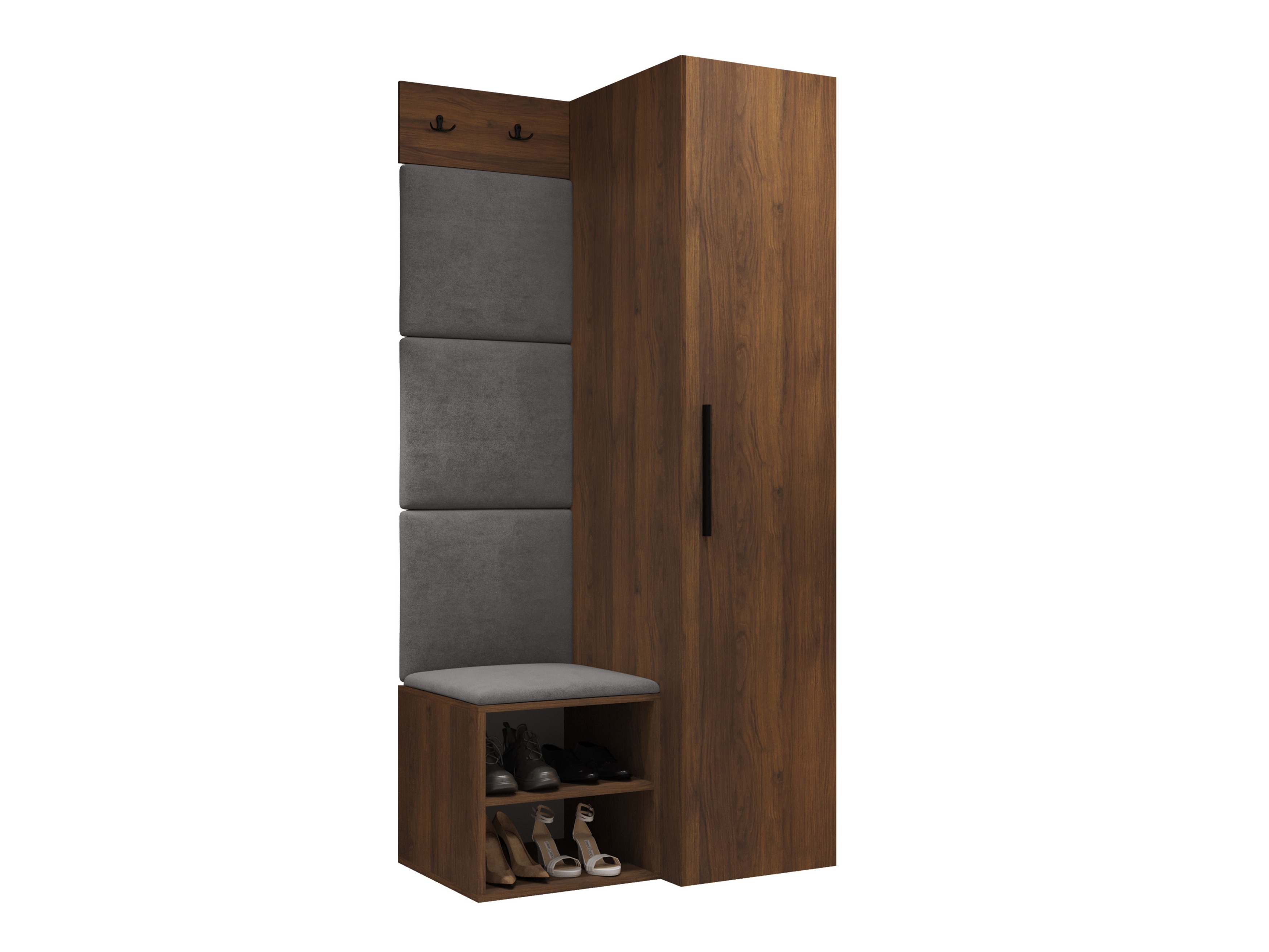 Set arredo da corridoio Nitos III (Noce)