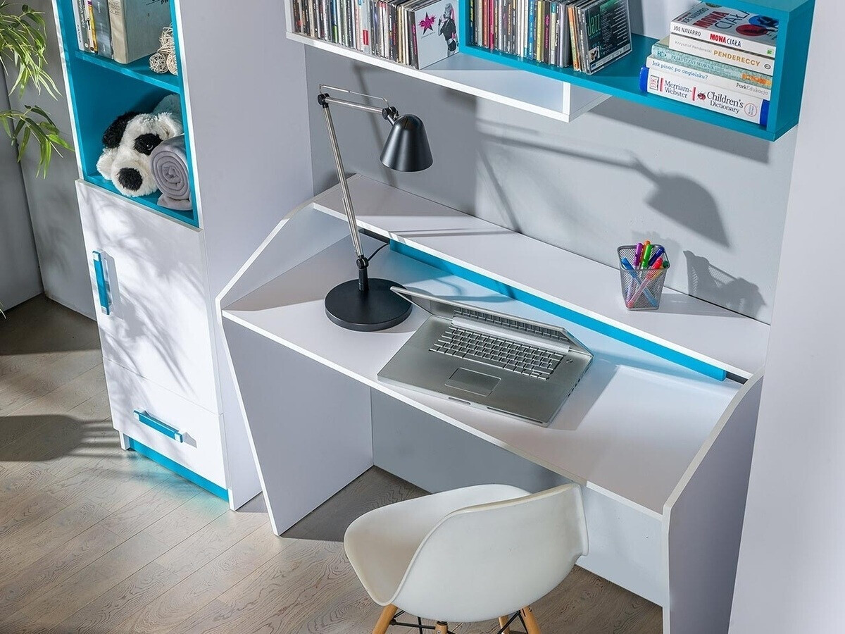 Scrivania da ufficio Lorlare 103 (Bianco + Grigio)