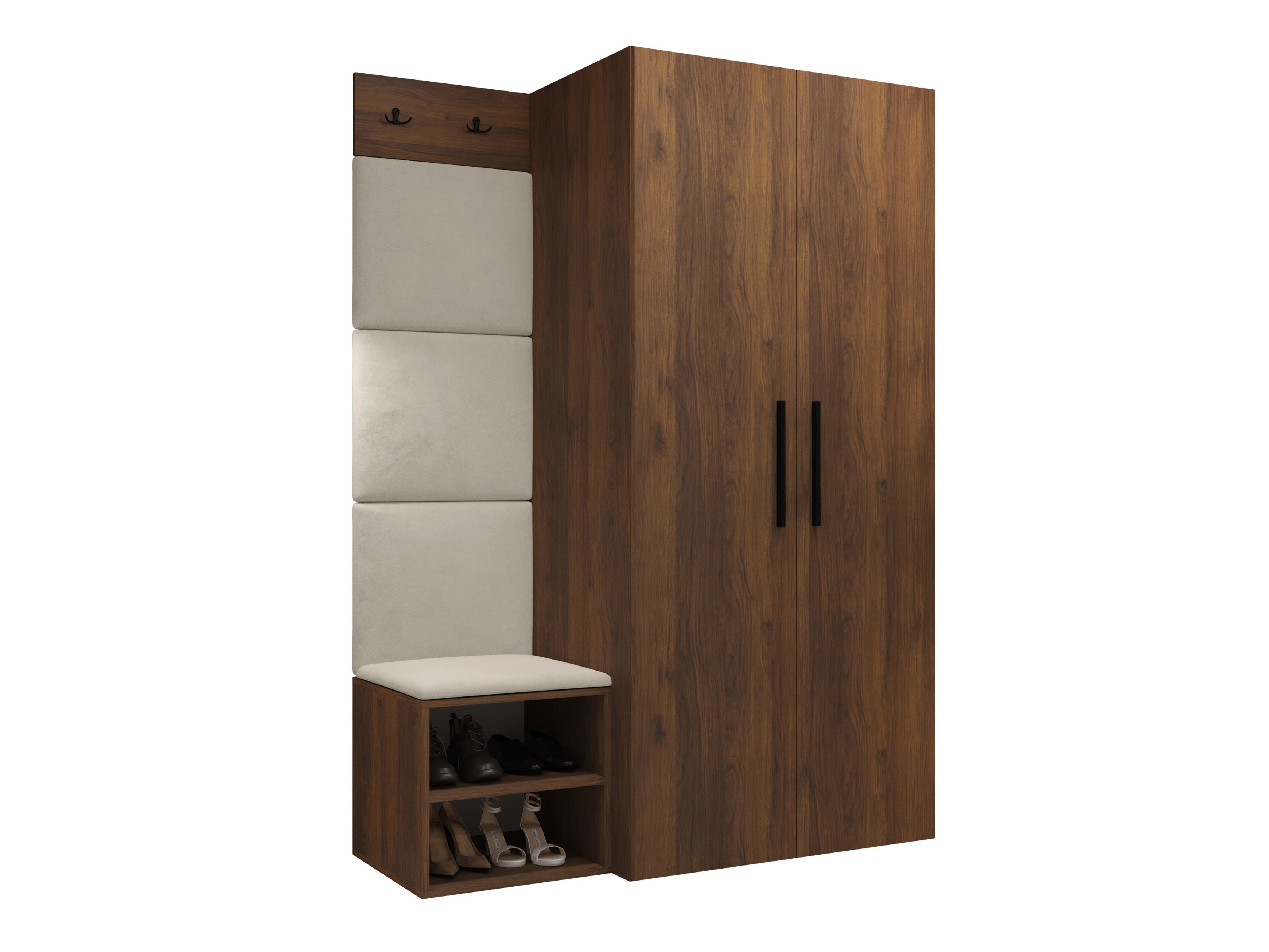 Set arredo da corridoio Nitos IV (Noce)