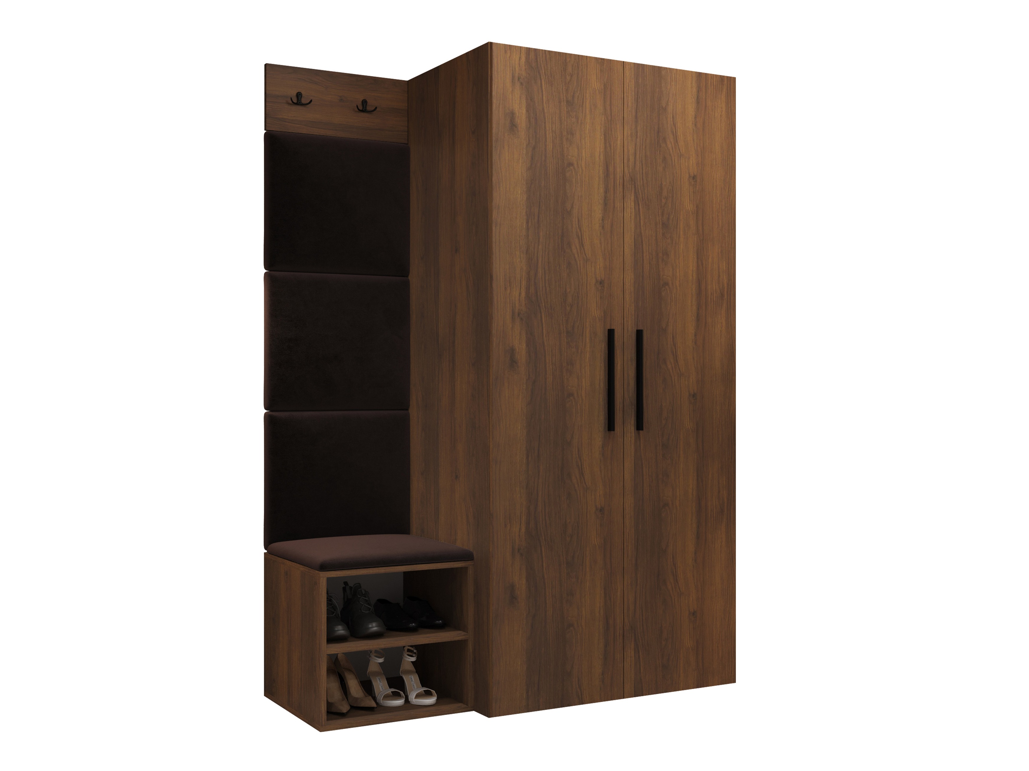 Set arredo da corridoio Nitos IV (Noce)