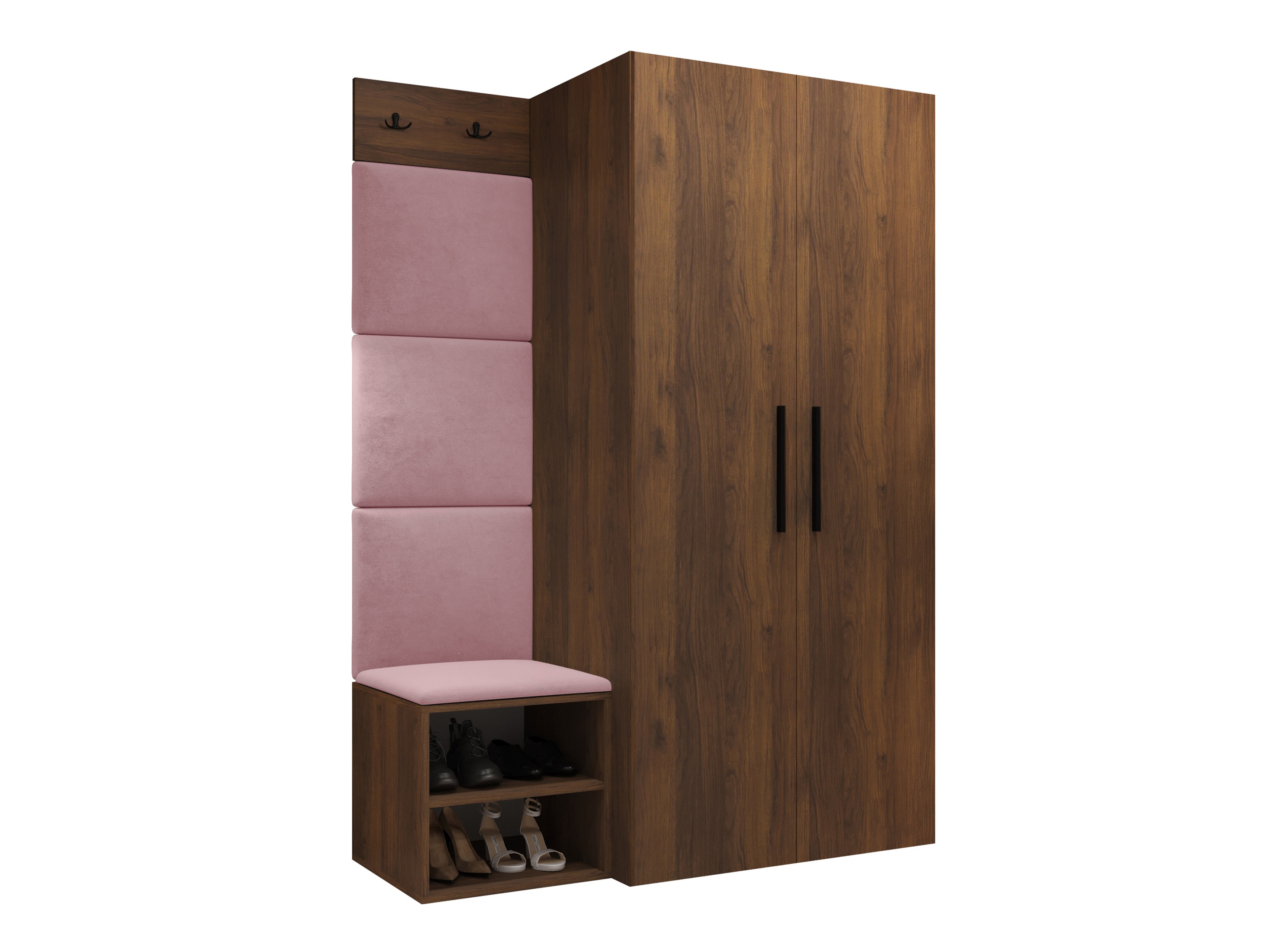 Set arredo da corridoio Nitos IV (Noce)