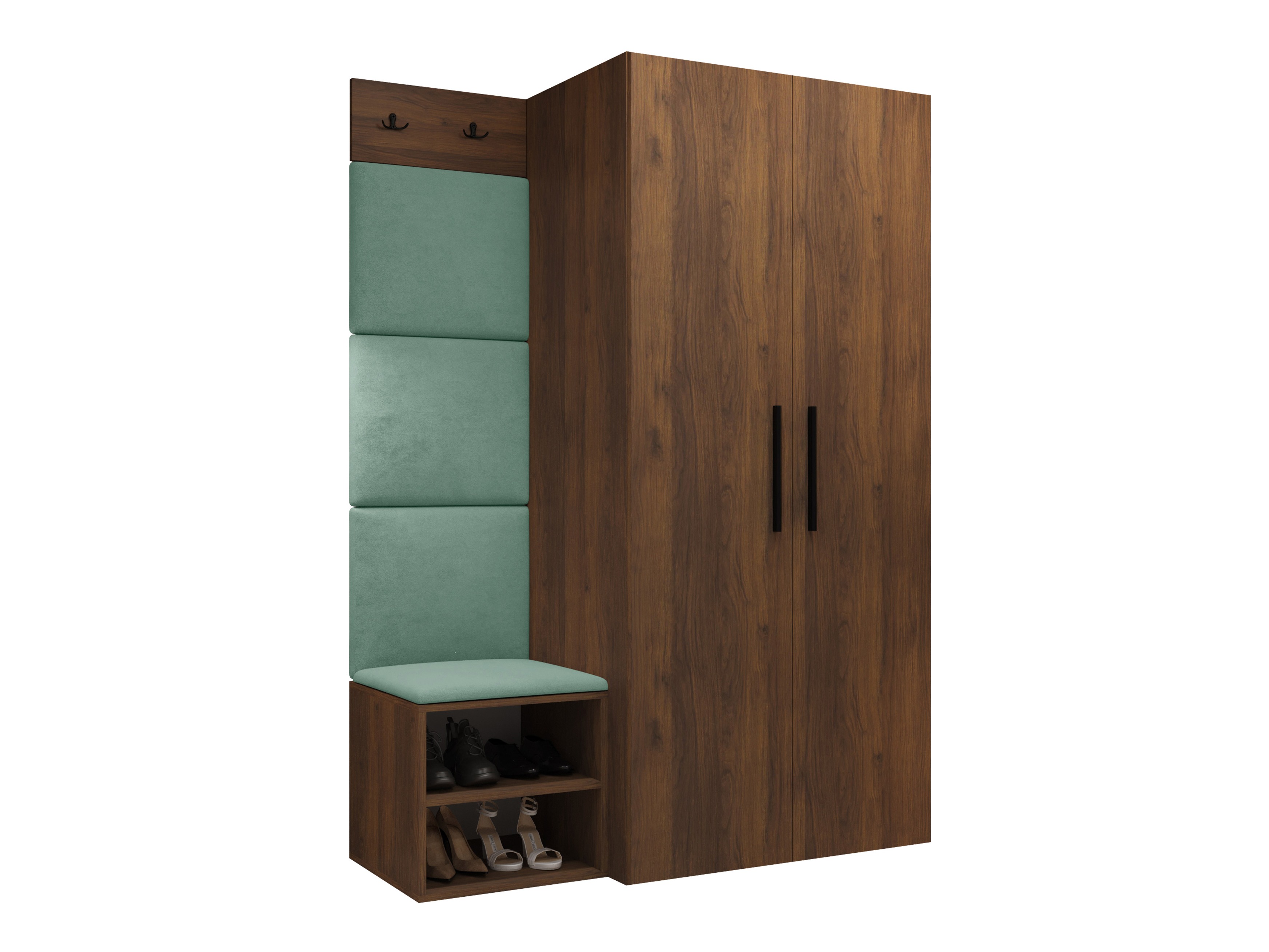 Set arredo da corridoio Nitos IV (Noce)
