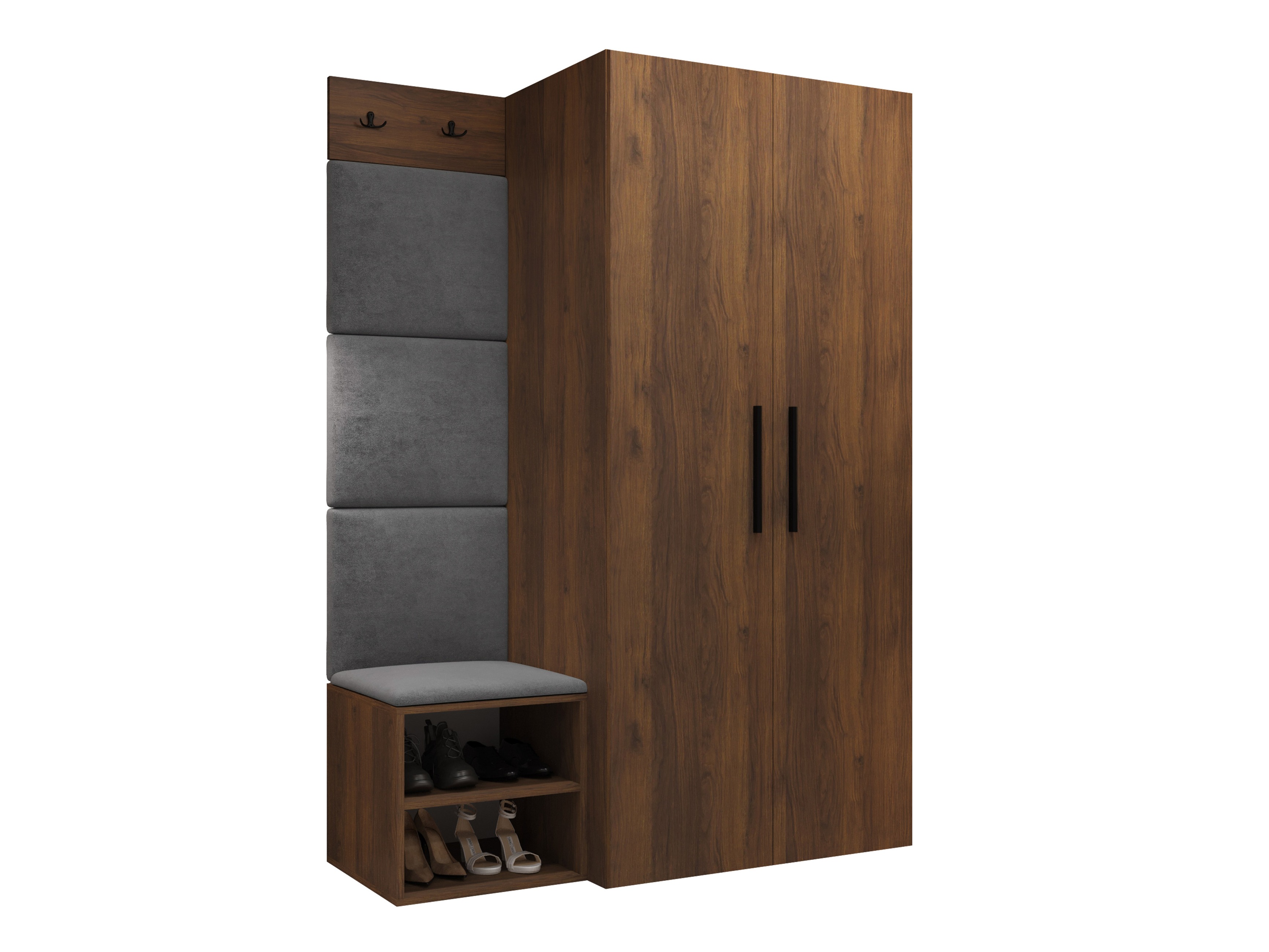 Set arredo da corridoio Nitos IV (Noce)