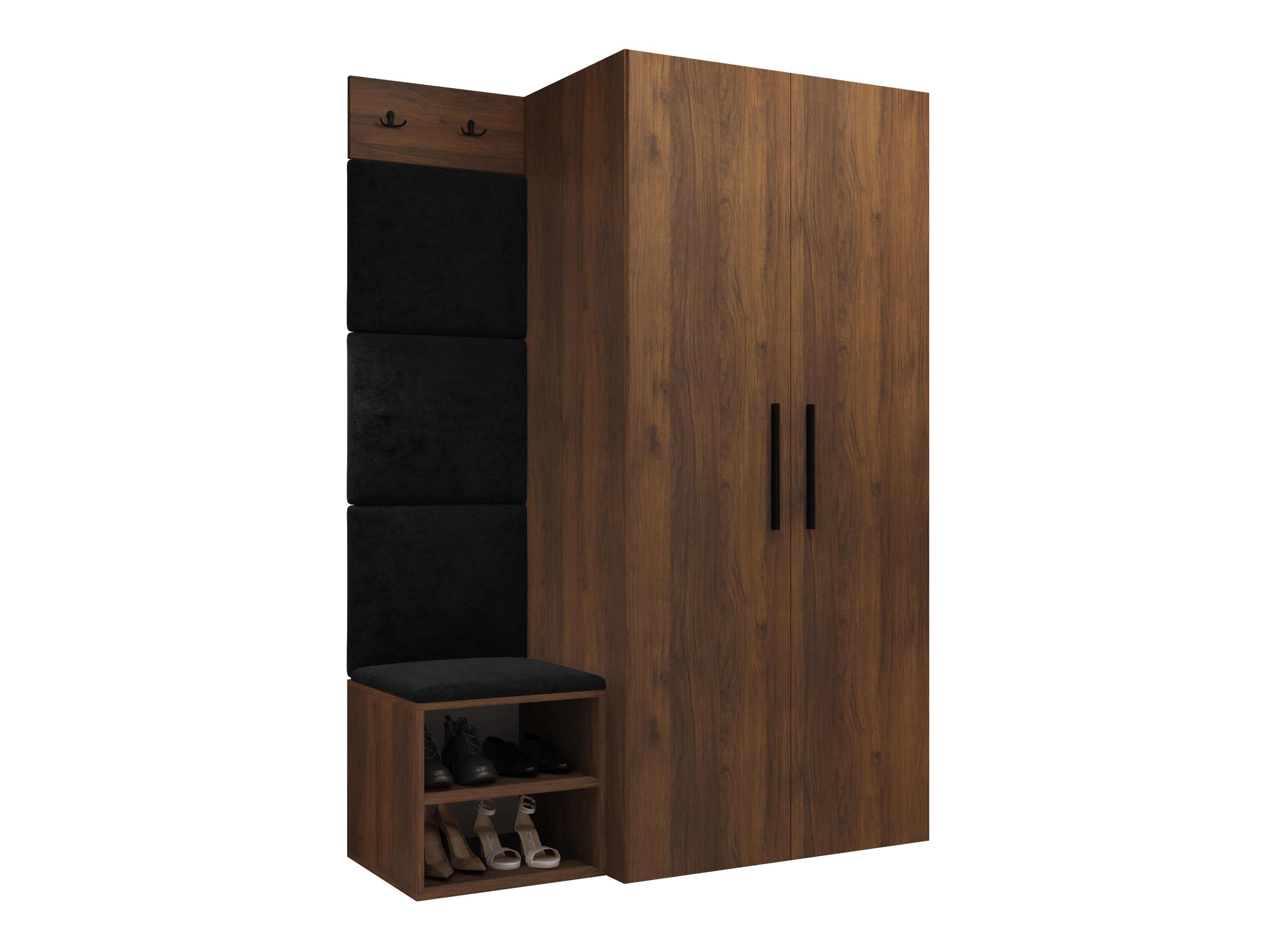 Set arredo da corridoio Nitos IV (Noce)
